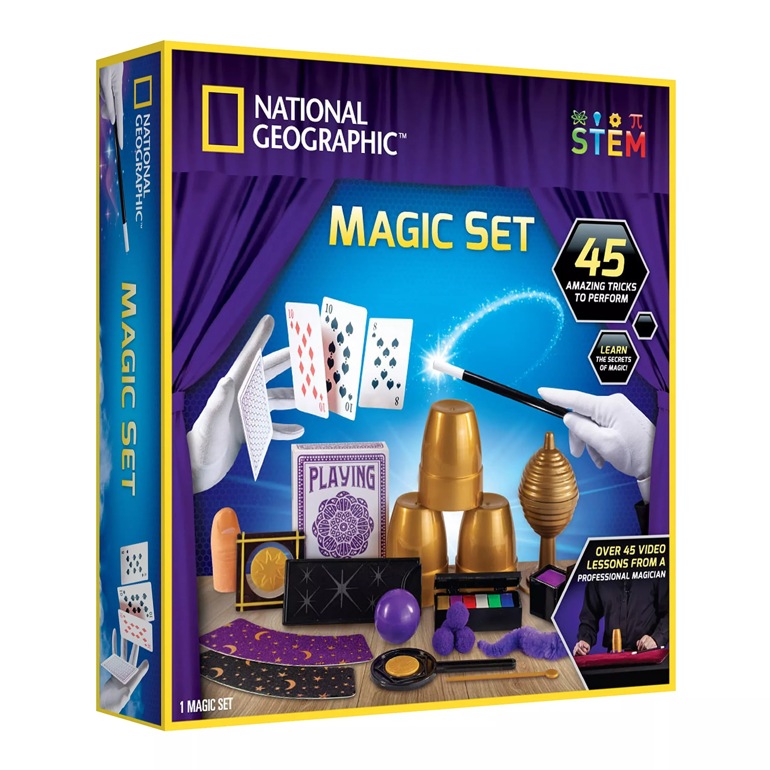 Blue Marble NATIONAL GEOGRAPHIC Magic Kit - 45 Tricks for Kids, Medium
