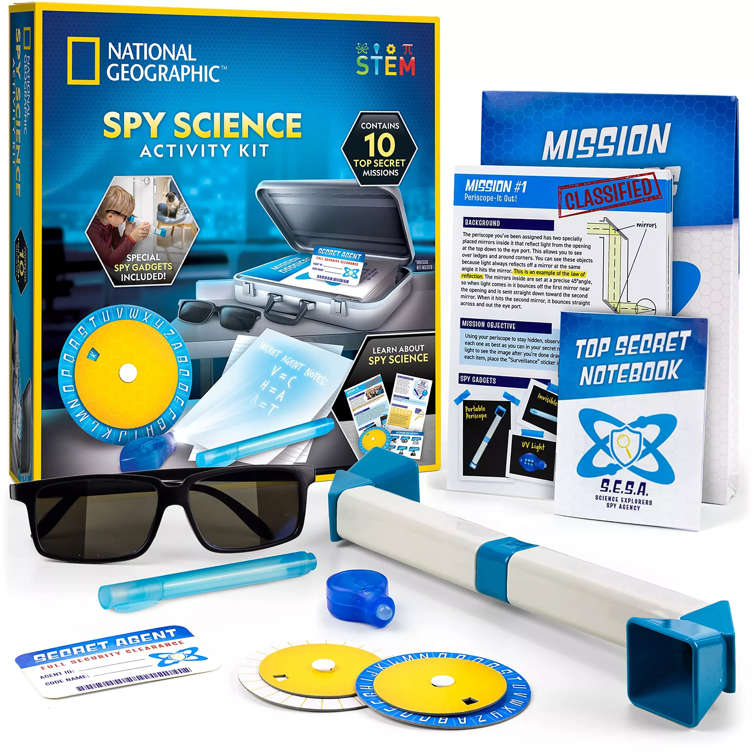 Blue Marble NATIONAL GEOGRAPHIC Spy Science Kit - Complete 10 Secret M