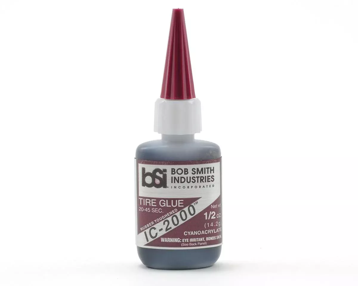 Bob Smith Industries 117 IC-2000 Black Rubber Toughened CA Glue 1/2oz