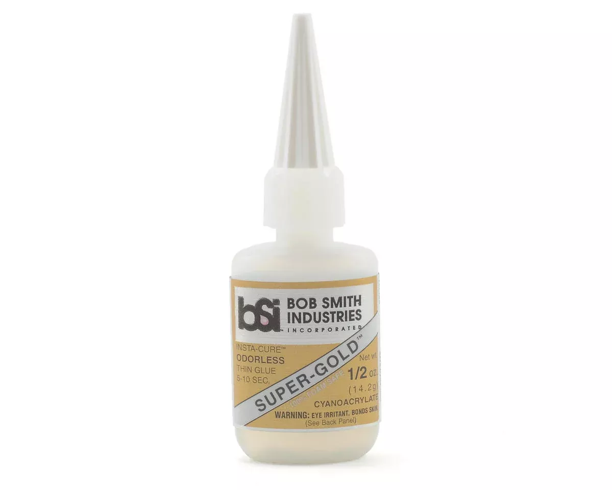 Bob Smith Industries 121 SUPER-GOLD Thin Odorless CA Glue 1/2oz