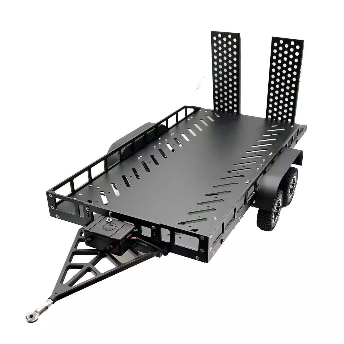Bold RC 5000 1/10 Scale Full Metal Trailer with LED Lights (Black)