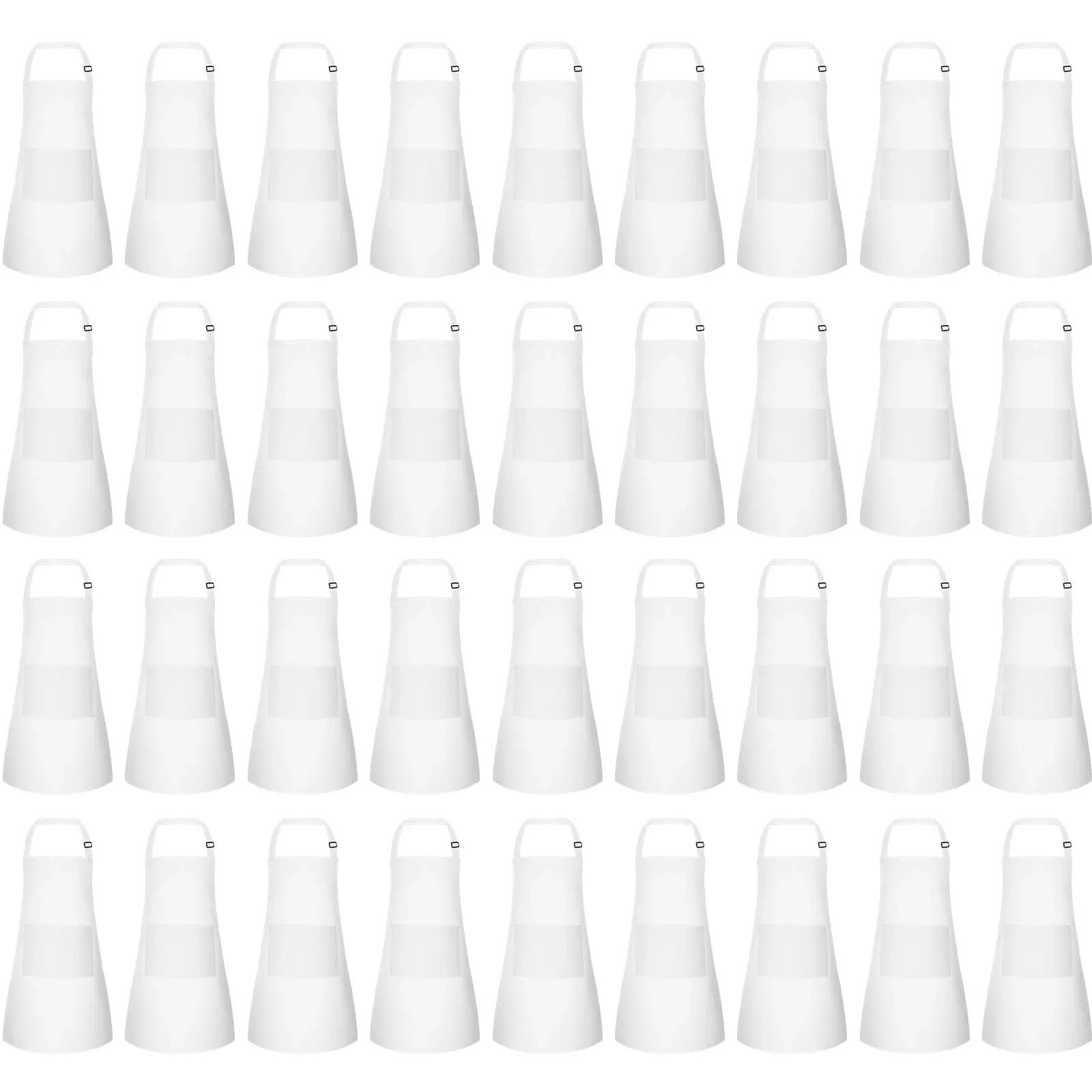 BOUBONI Kids Aprons White Polyester 18x24 inches 36 PCS