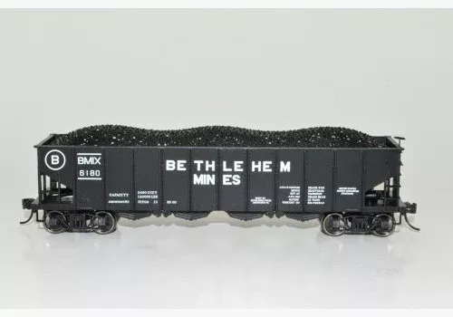 Bowser 43001 HO Scale 4 Bay Clamshell Door Hopper Bethlehem Mines 6180