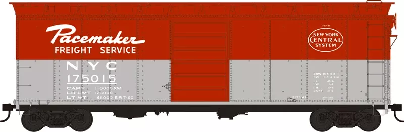 Bowser 43163 HO Scale 40' Boxcar New York Central Pacemaker NYC 175015