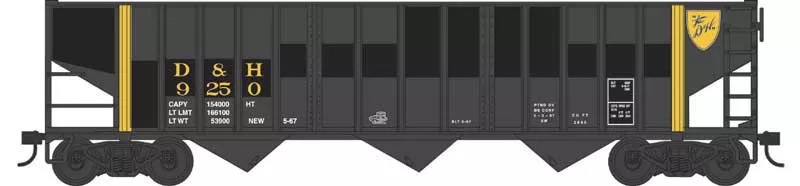 Bowser 43458 HO Scale 70 Ton 14 Panel 3 Bay Hopper Delaware & Hudson D&H 9321 (Ex-EL Patch)