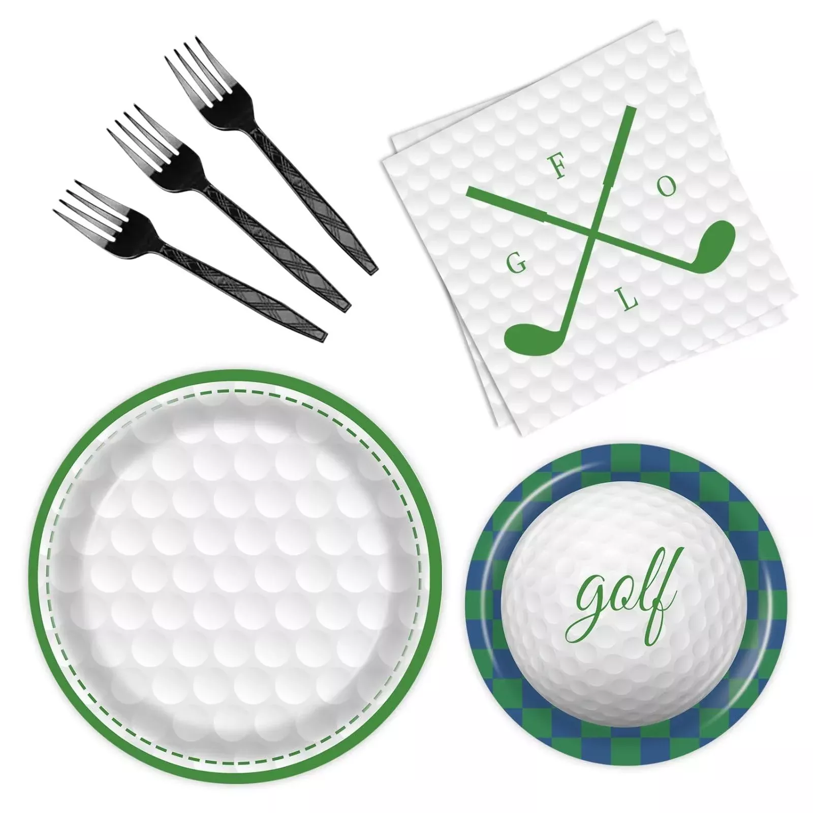 BQK Golf Party Supplies Set, 96 Pcs, Mixed Color, Medium Size