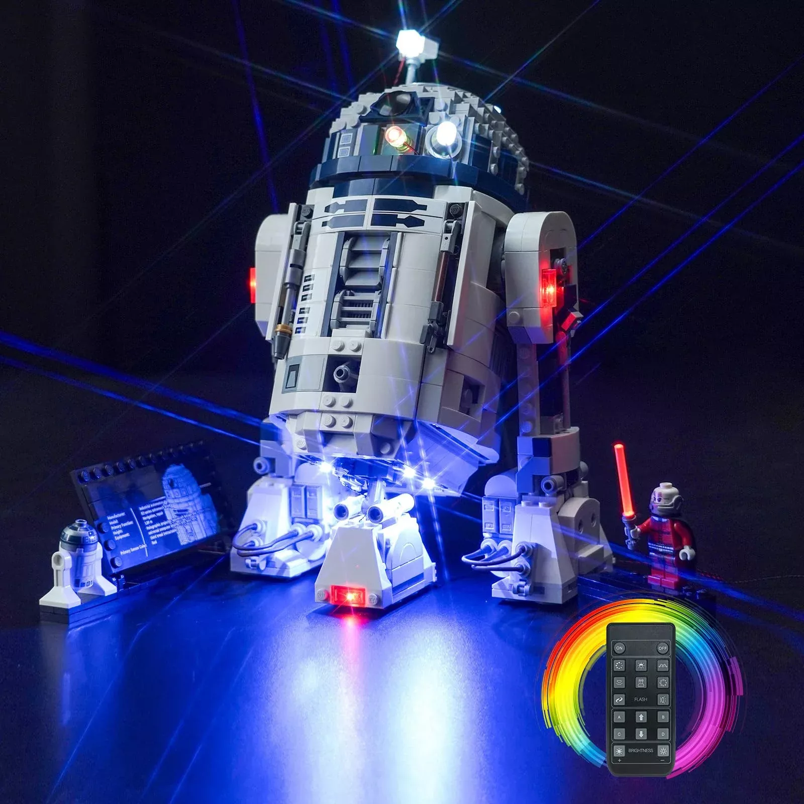 Brickbling Led Light Compatible With Lego 75379 R2-D2, Remote Control
