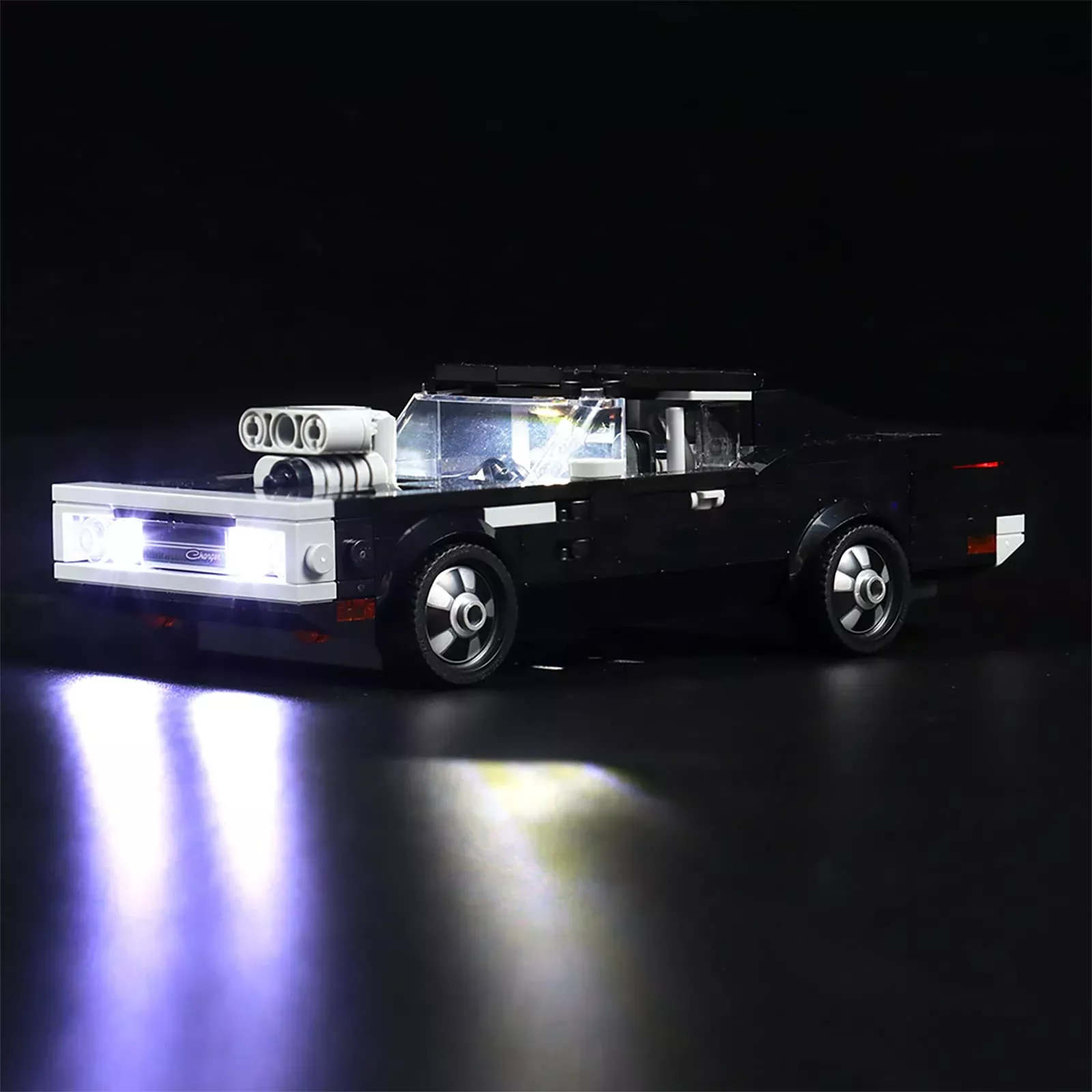 BrickBling Light Kit for Lego Dodge Charger 76912, White, 4.15