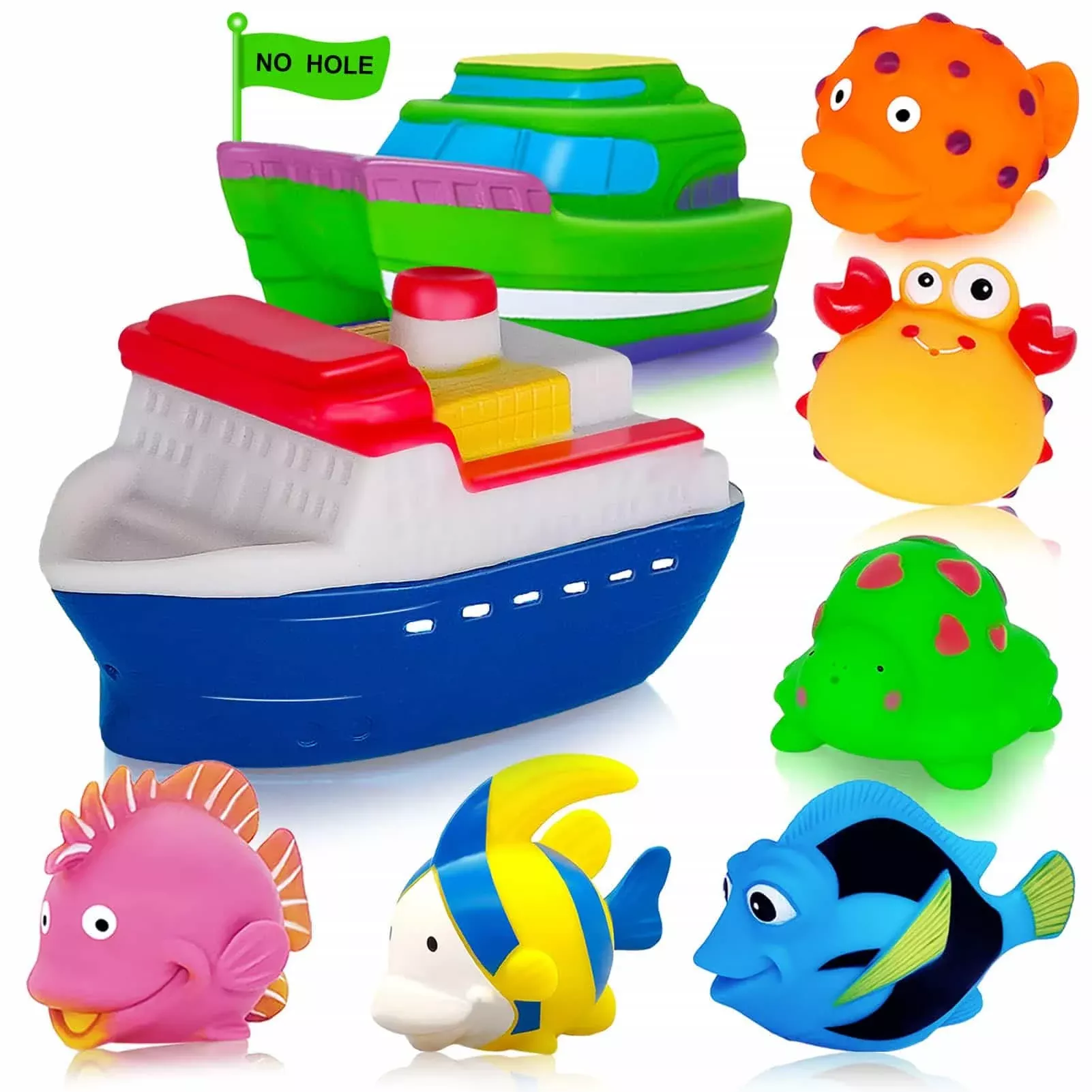 BSVZAIYN Floating Bath Toys for Toddlers - Small, No Hole Design
