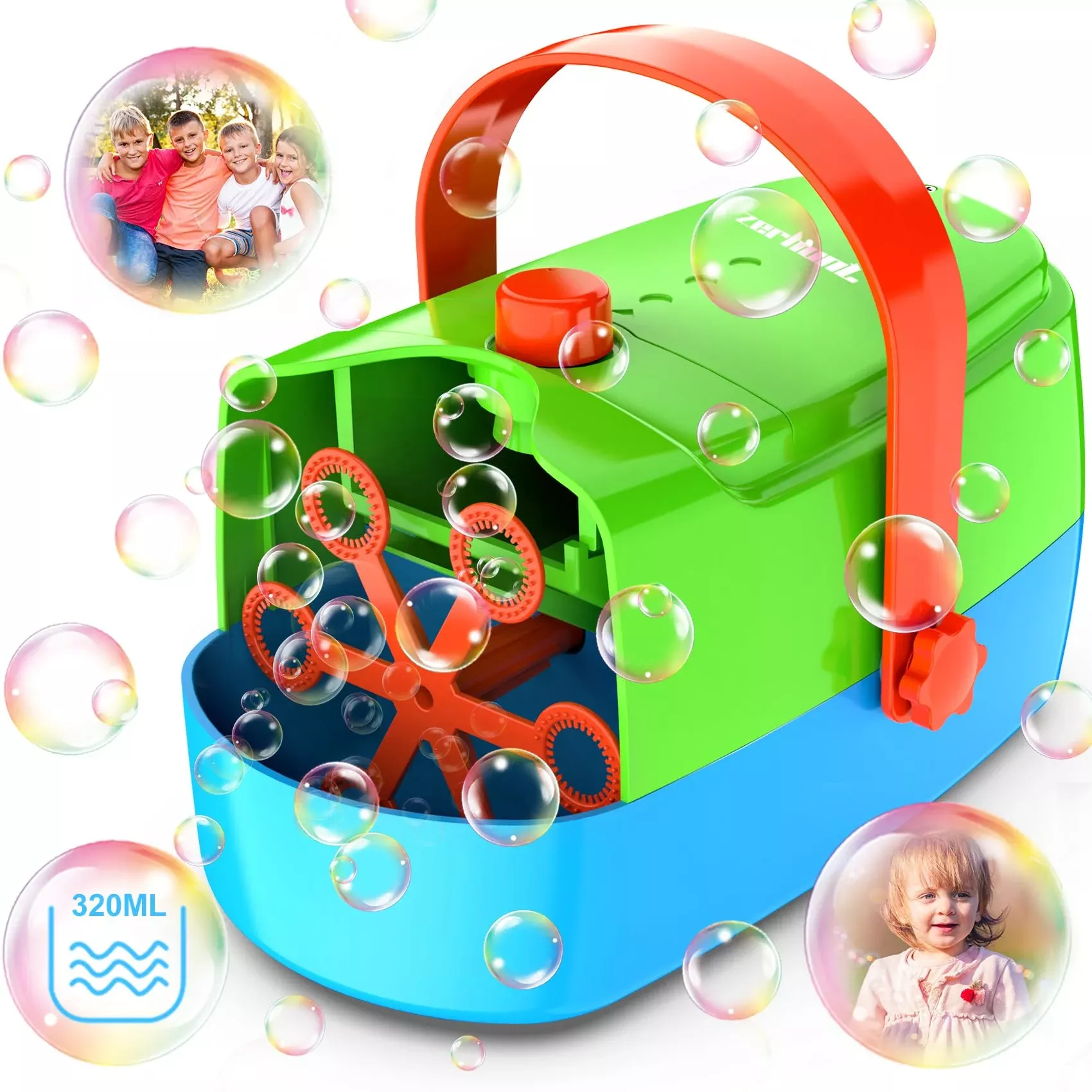 Bubble Machine Durable Automatic Bubble Blower, 18000+ Big Bubbles Per