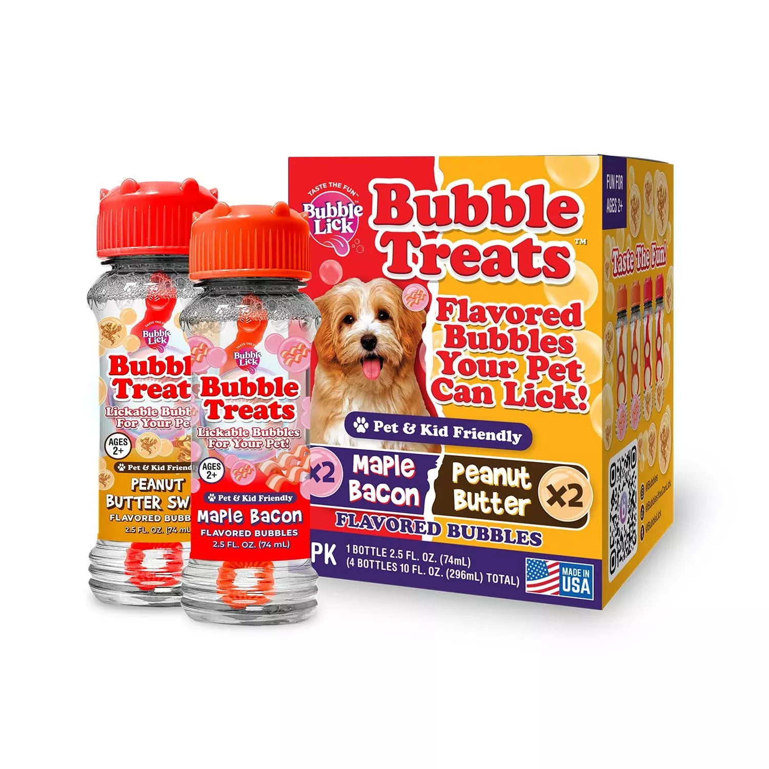 BubbleLick Flavored Bubbles for Dogs - Multicolor, One Size