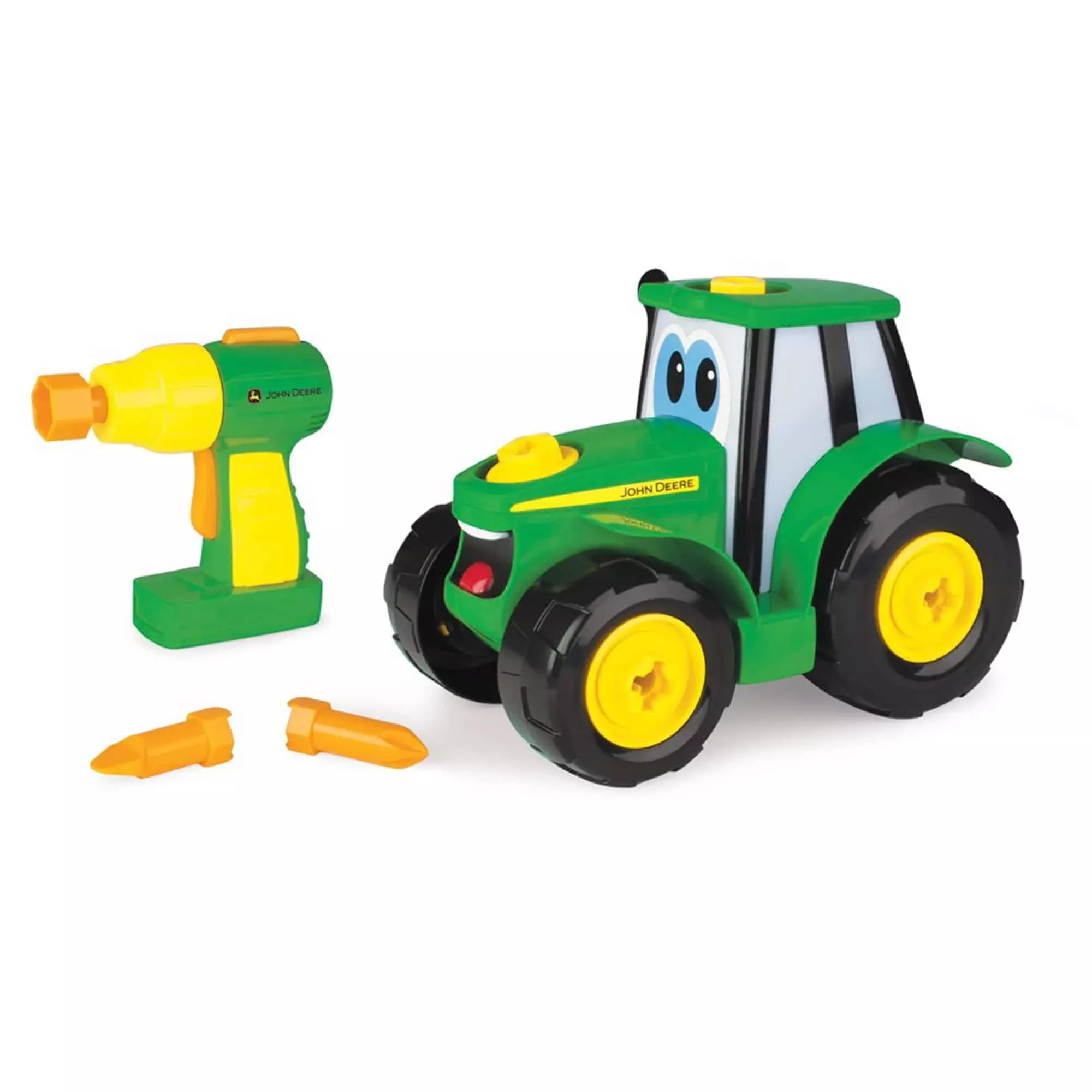 BUILD-A-BUDDY John Deere Tractor Toy - STEM Take Apart with 16 Pieces,