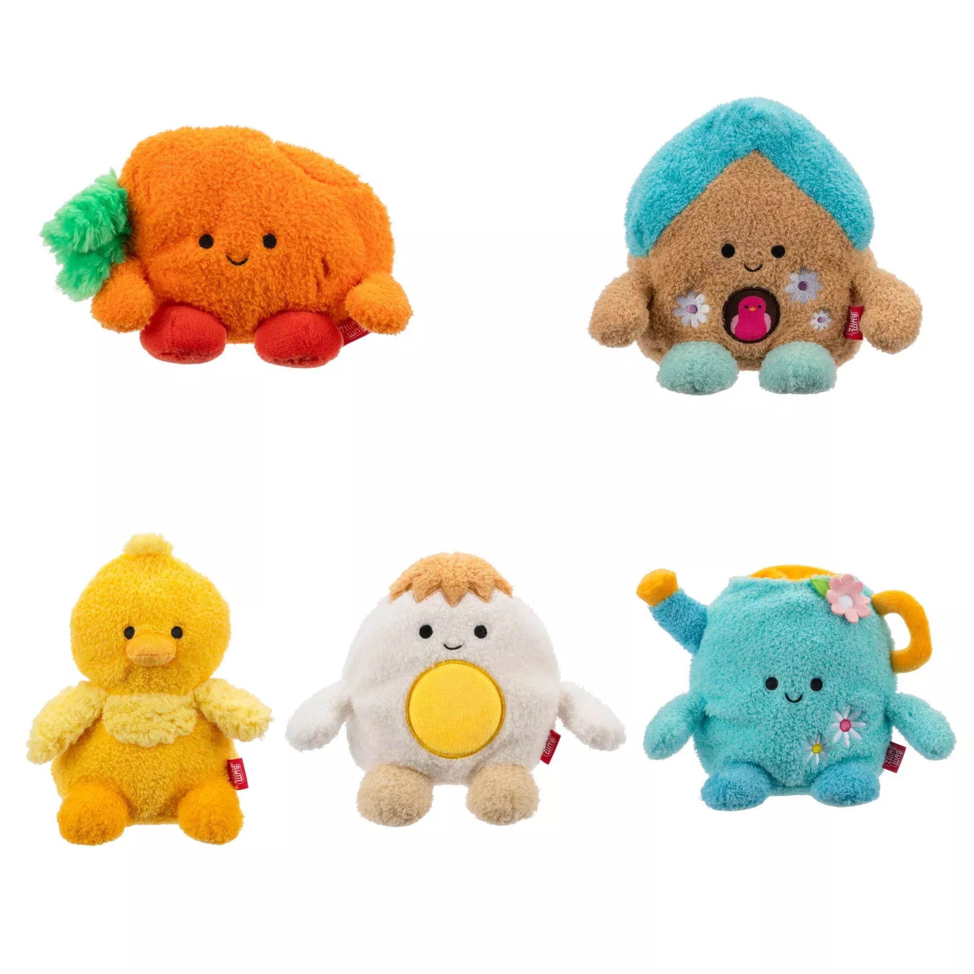 BumBumz SpringBumz Plush 5-Pack - Carson Carrot, Cammie Chick, Ethan E
