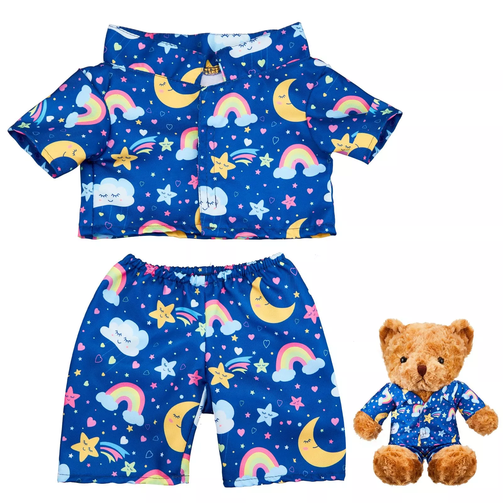 Bunnycool Bear Pajamas Set for 12-16 inch Bears, Blue, 2