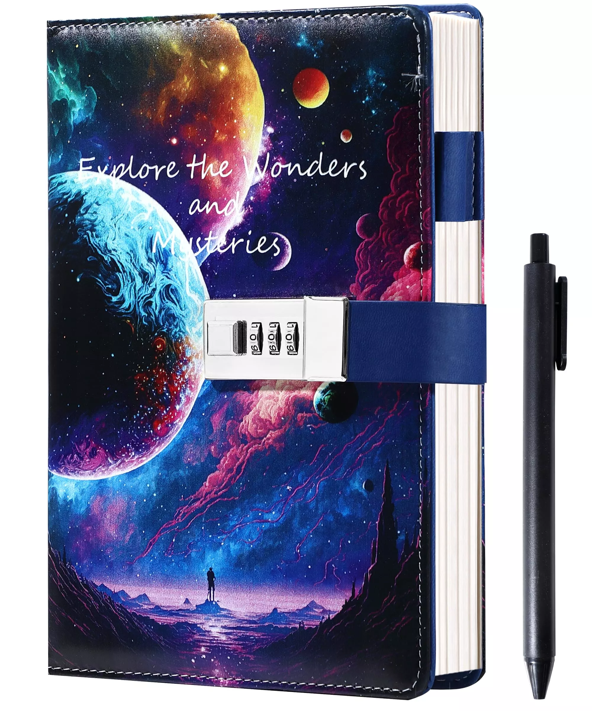 Cagie Diary With Lock For Teens Who Like Science And Exploring, Gifts