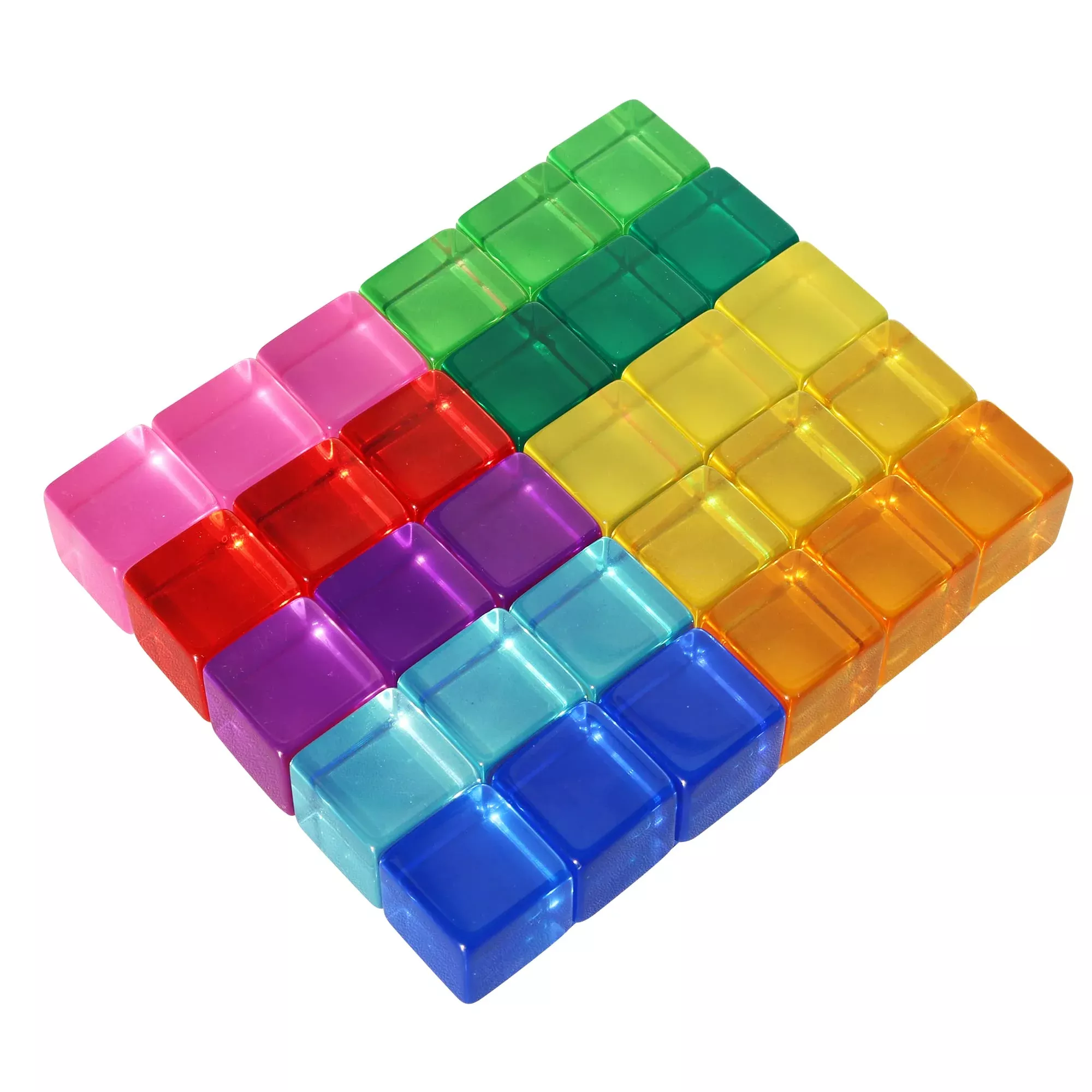 Candywood Rainbow Acrylic Gem Building Blocks 30-Pcs Set