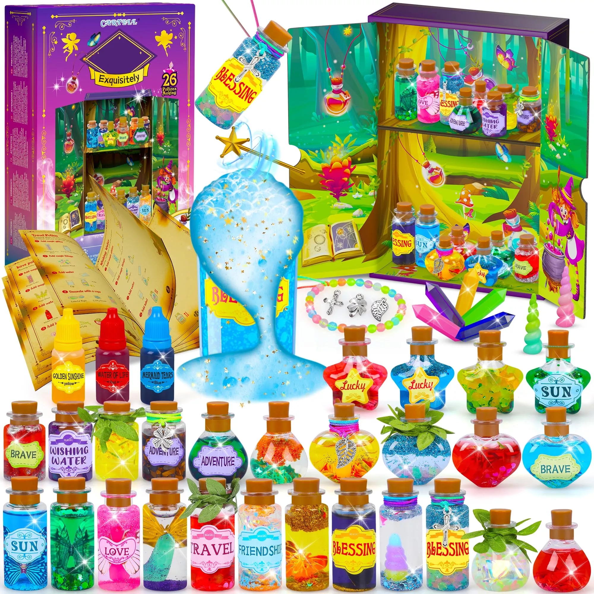 CARTELL Witch Magical House Potions Kit, Medium, Multicolored, 26 pcs