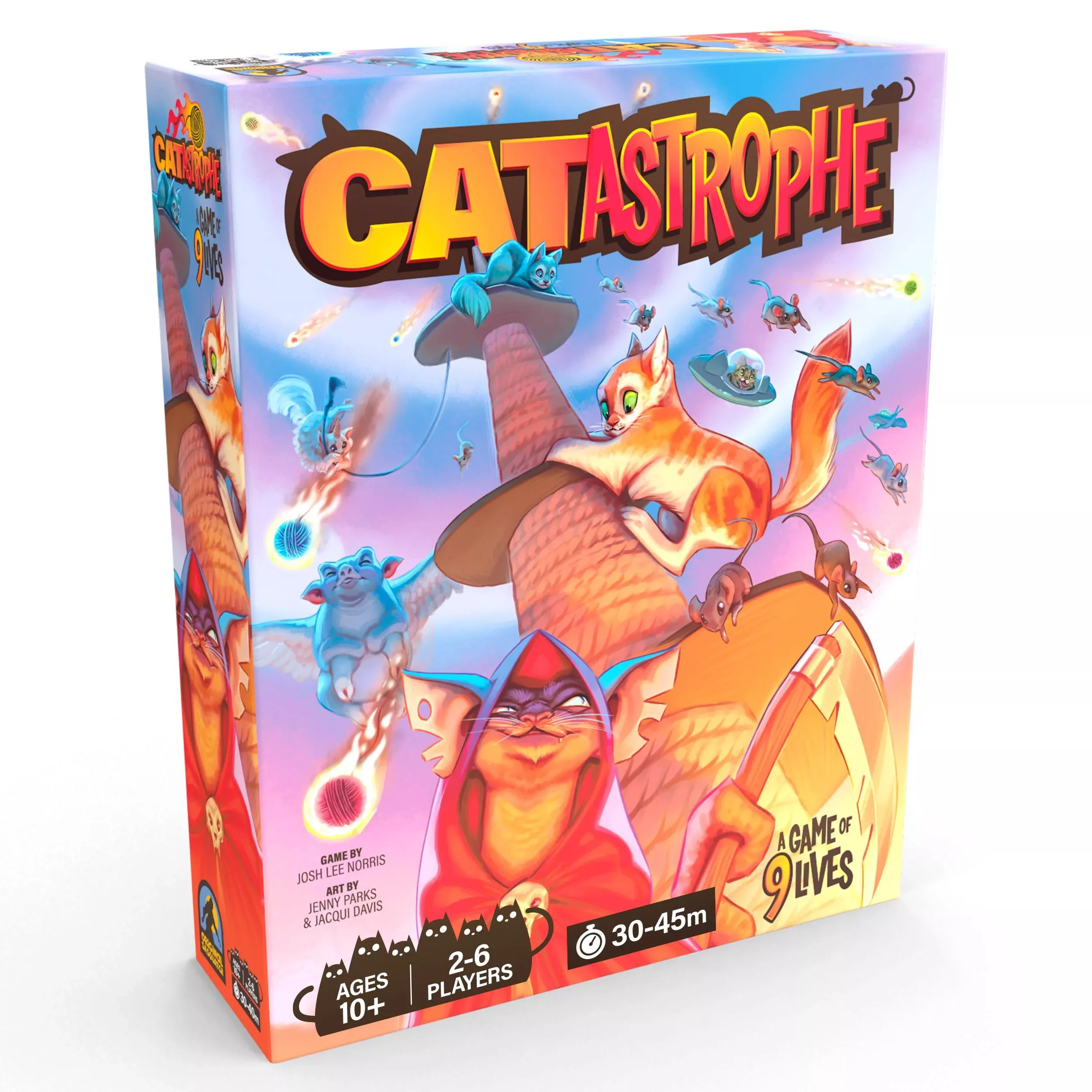 CATastrophe Board Game - CATastrophe A Game of 9 Lives, Easy to Learn,