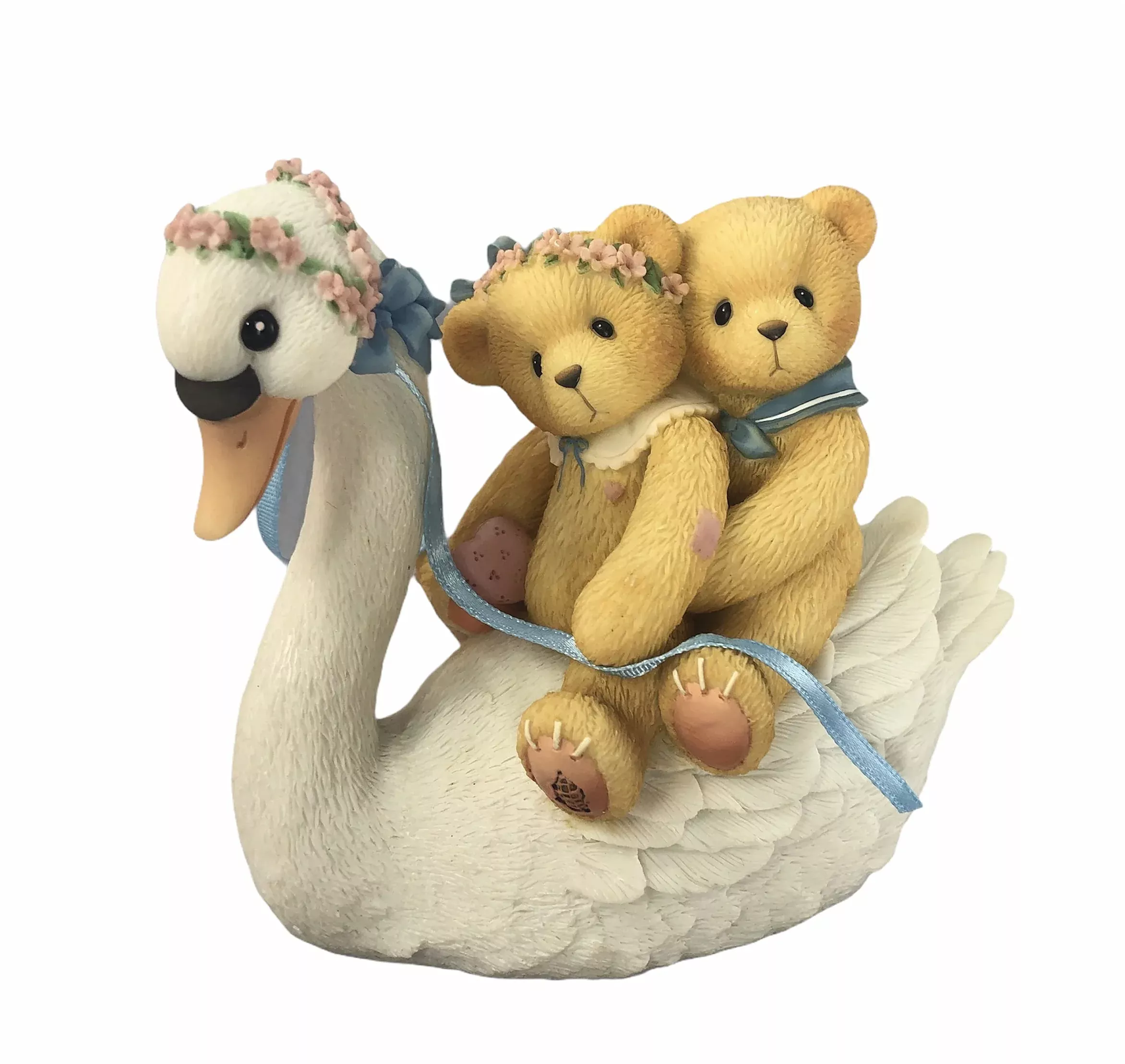 Cherished Teddies Resin Figure 4.5"H White