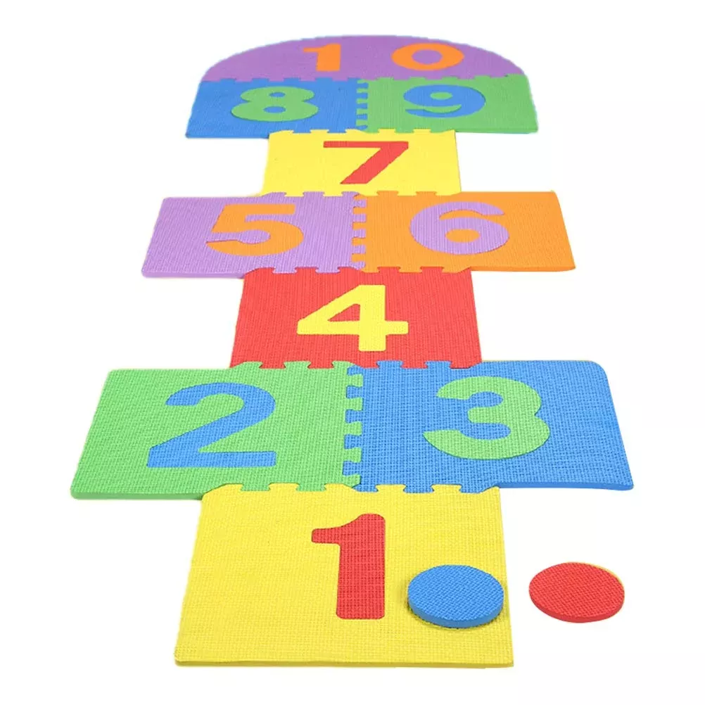 Children Giant Hopscotch Mat Game Kids Soft Eva Foam Interlocking Tile