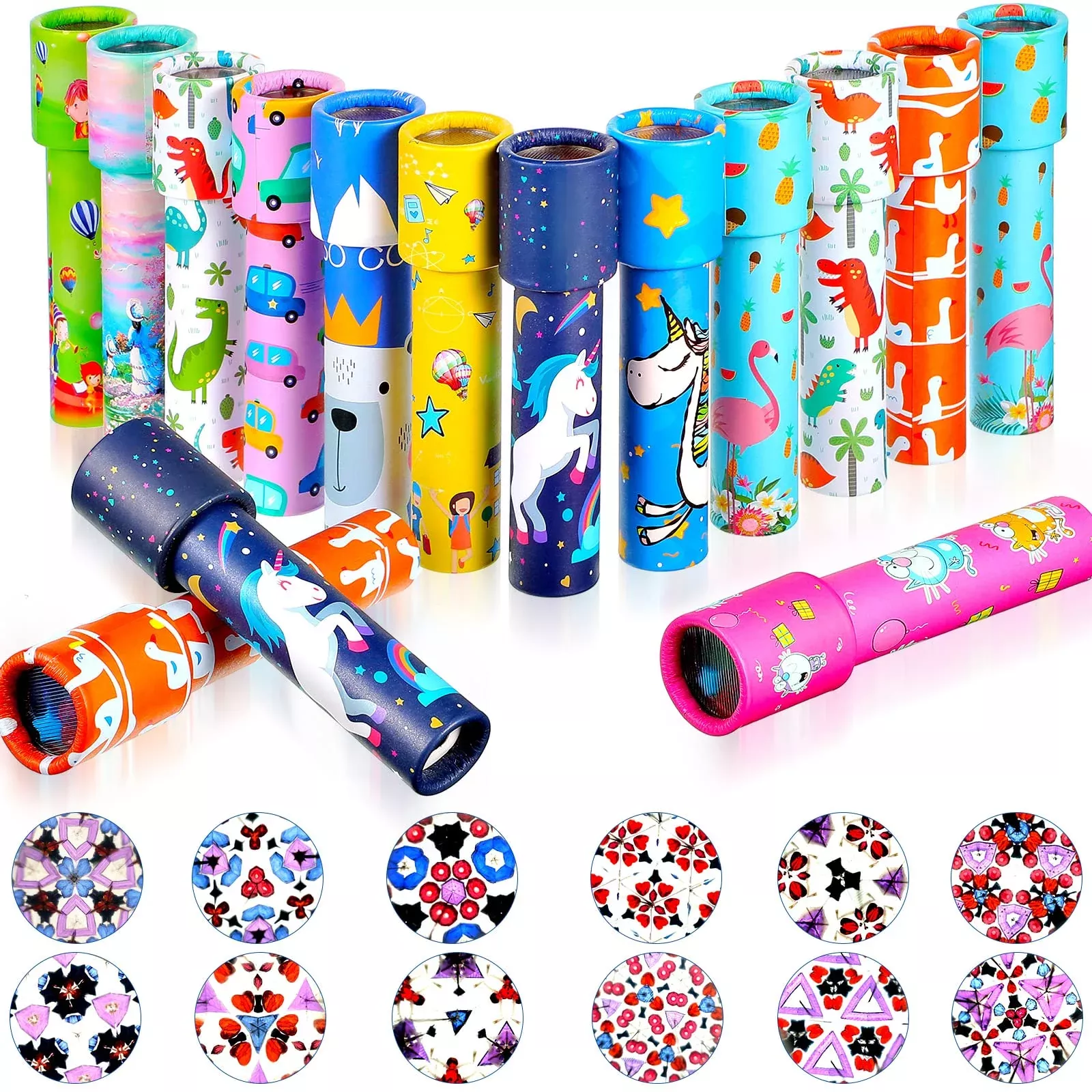 Chivao Classic Kaleidoscope Toy Set, Medium, Random Color, 15 Pack