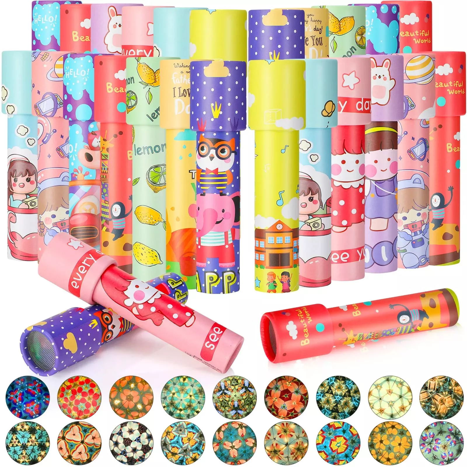 Chivao Kaleidoscope Toys Educational Set 30 Pieces Medium Random Color
