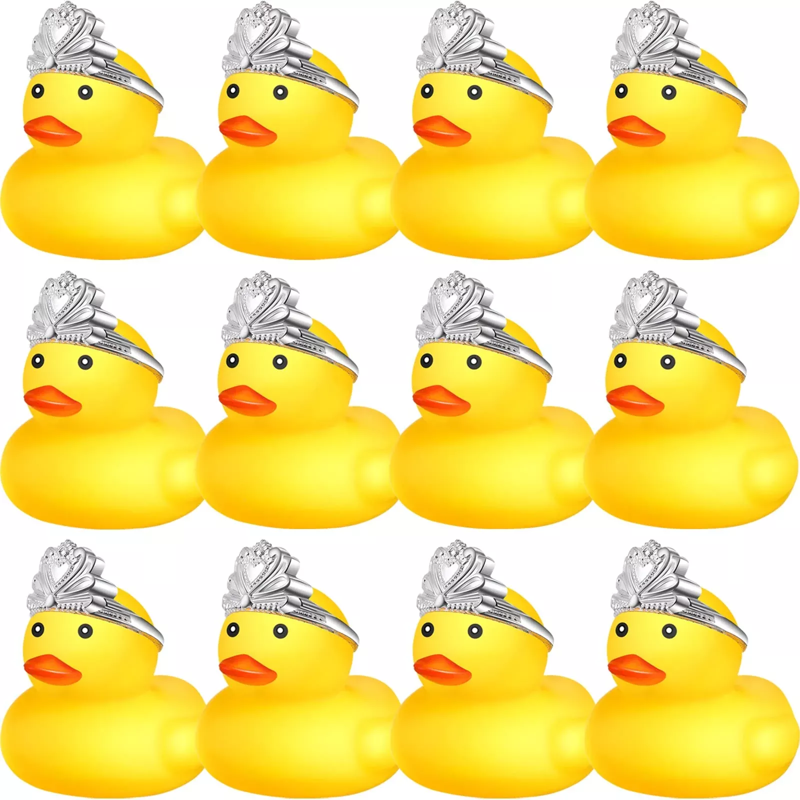 Chivao Mini Rubber Ducks Bath Toys - Yellow, 12 Pack, 3x2