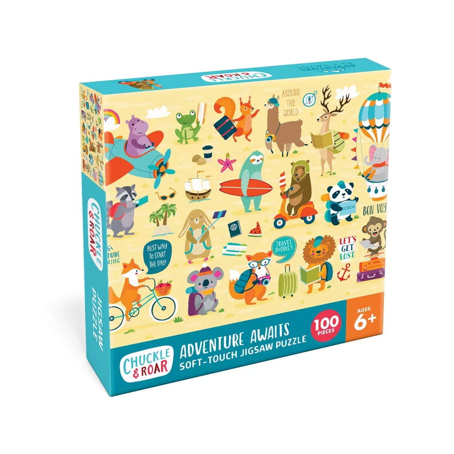 Chuckle & Roar 100 Piece Jigsaw Puzzle for Kids, Adventure Awaits,