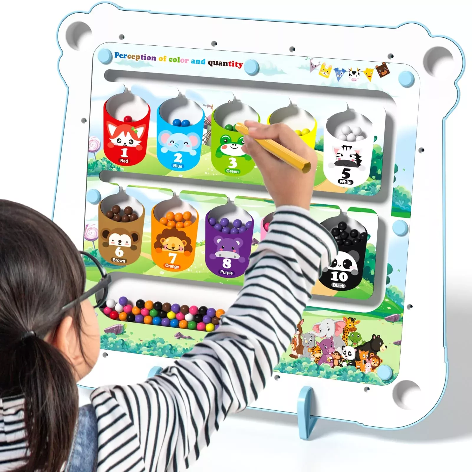Ci Vetch 2-in-1 Magnetic Drawing Board for Kids, 12" x