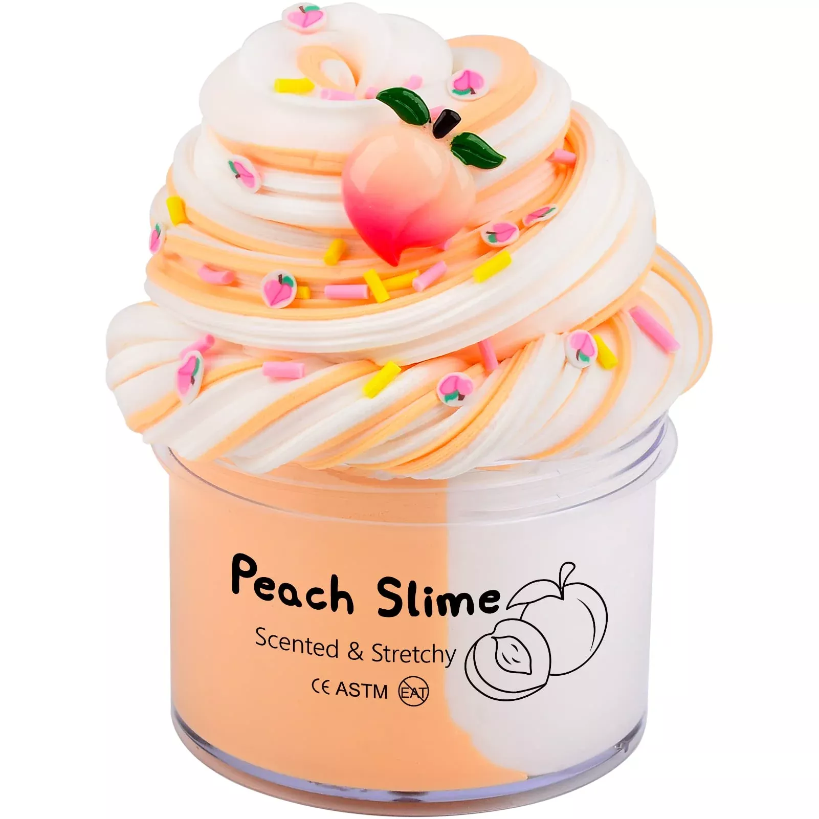 Cioaiwae Peach Slime 200ml Non-Sticky Educational Stress Relief Toy