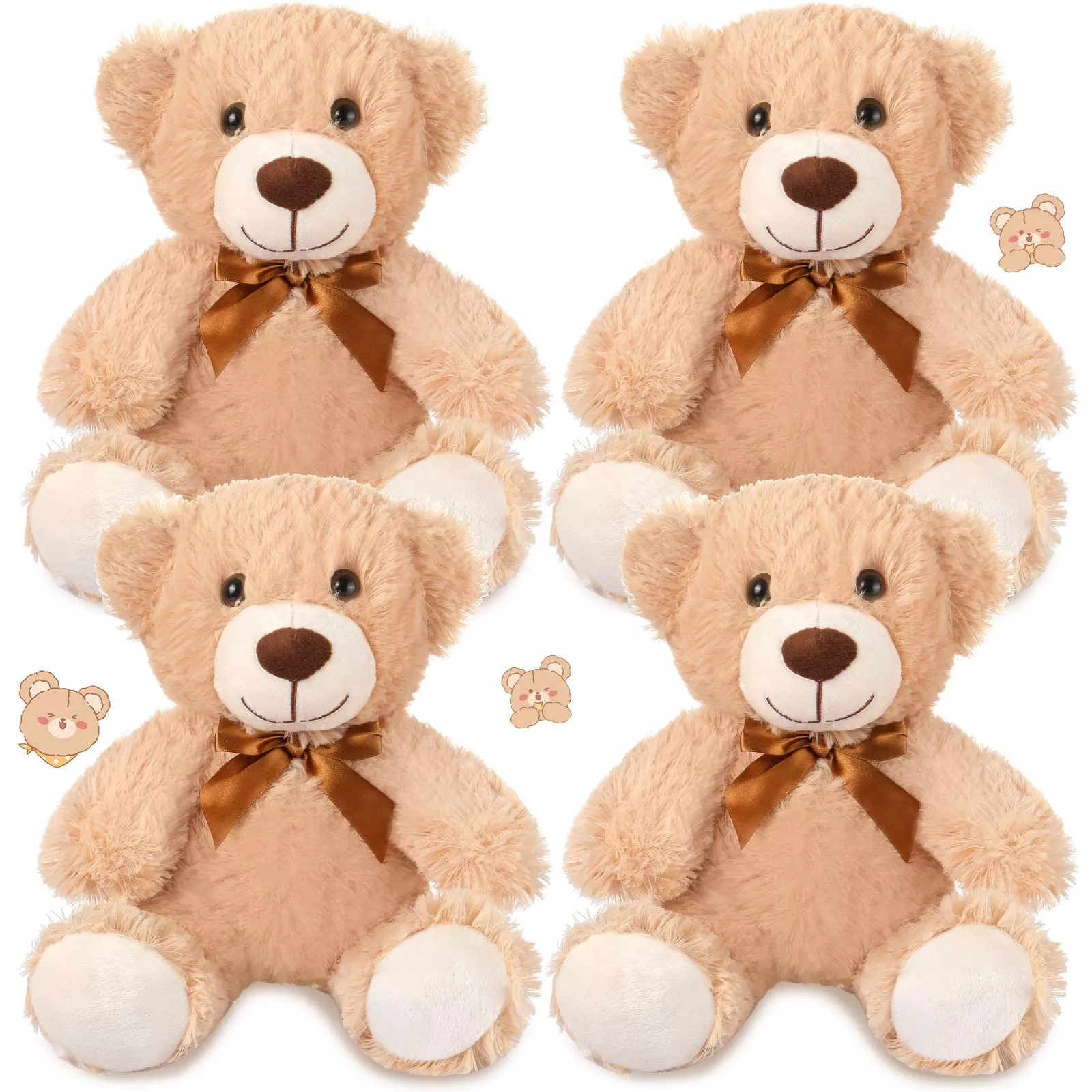 Civaner 4 Pack 14 Inches Bear Plush Stuffed Animals Cute Soft Bears Gi