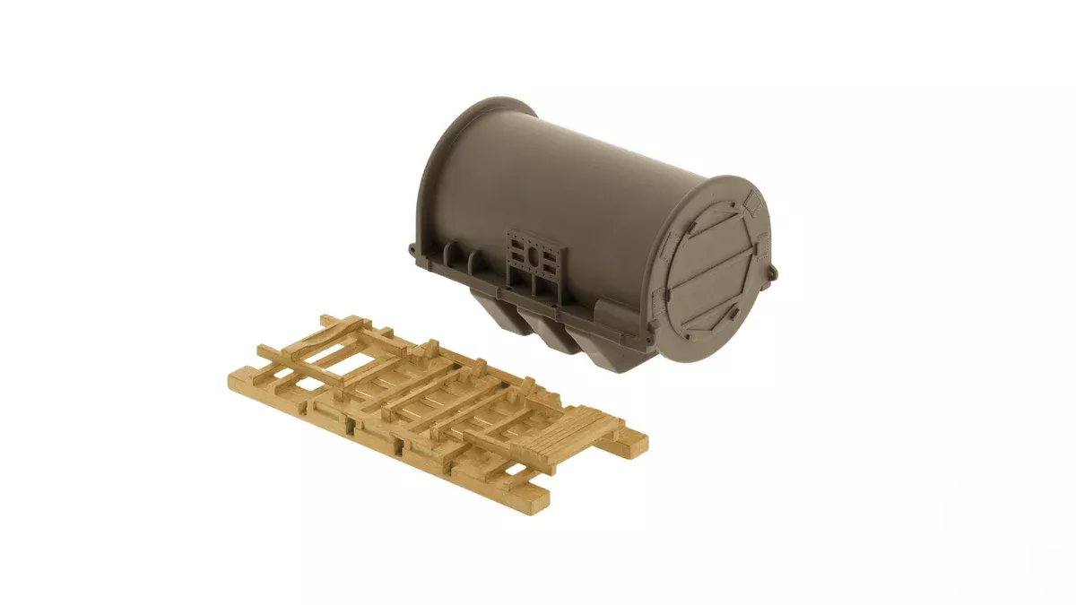 Class One Model Works ZZ03005 HO Scale Pressure Vessel Section with Cribbing - Painted