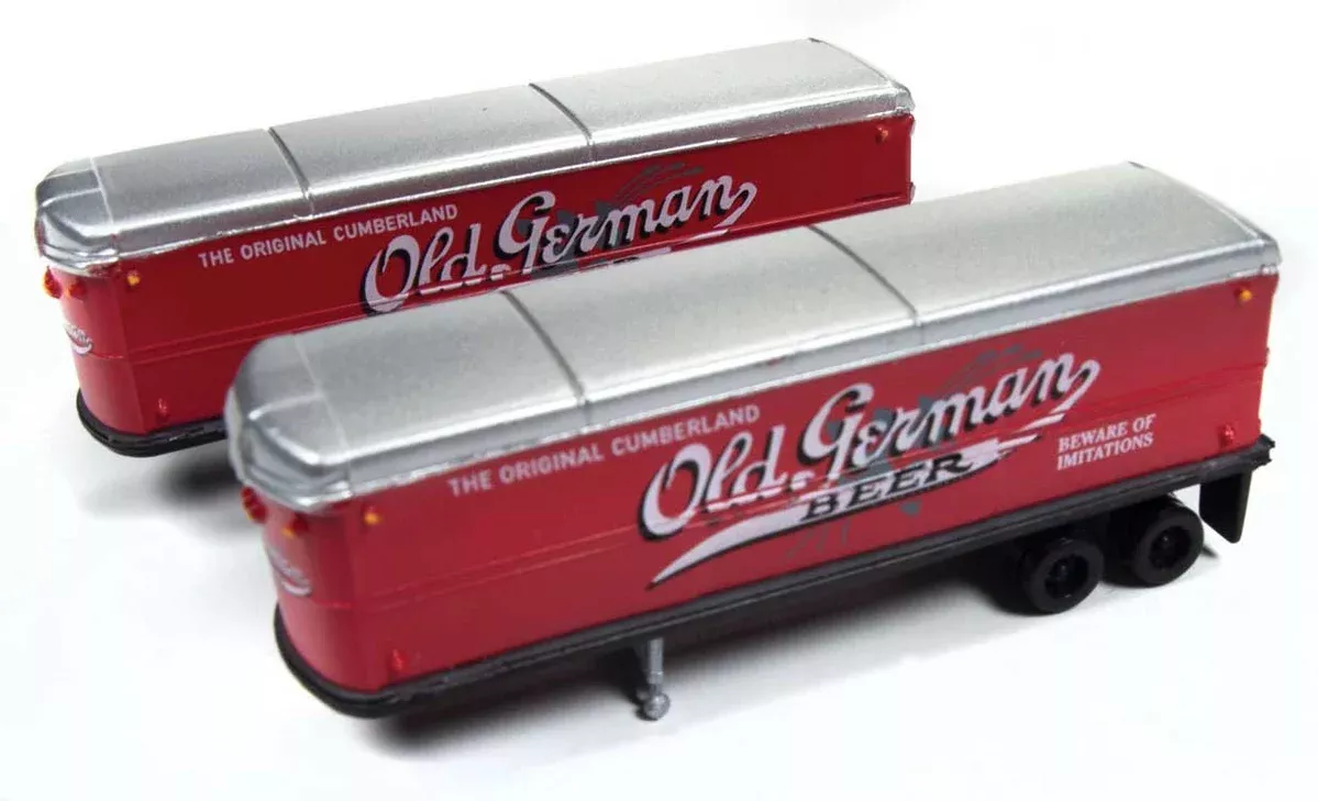 Classic Metal Works 51181 N Scale AeroVan Trailers Old German Beer 2 Pack