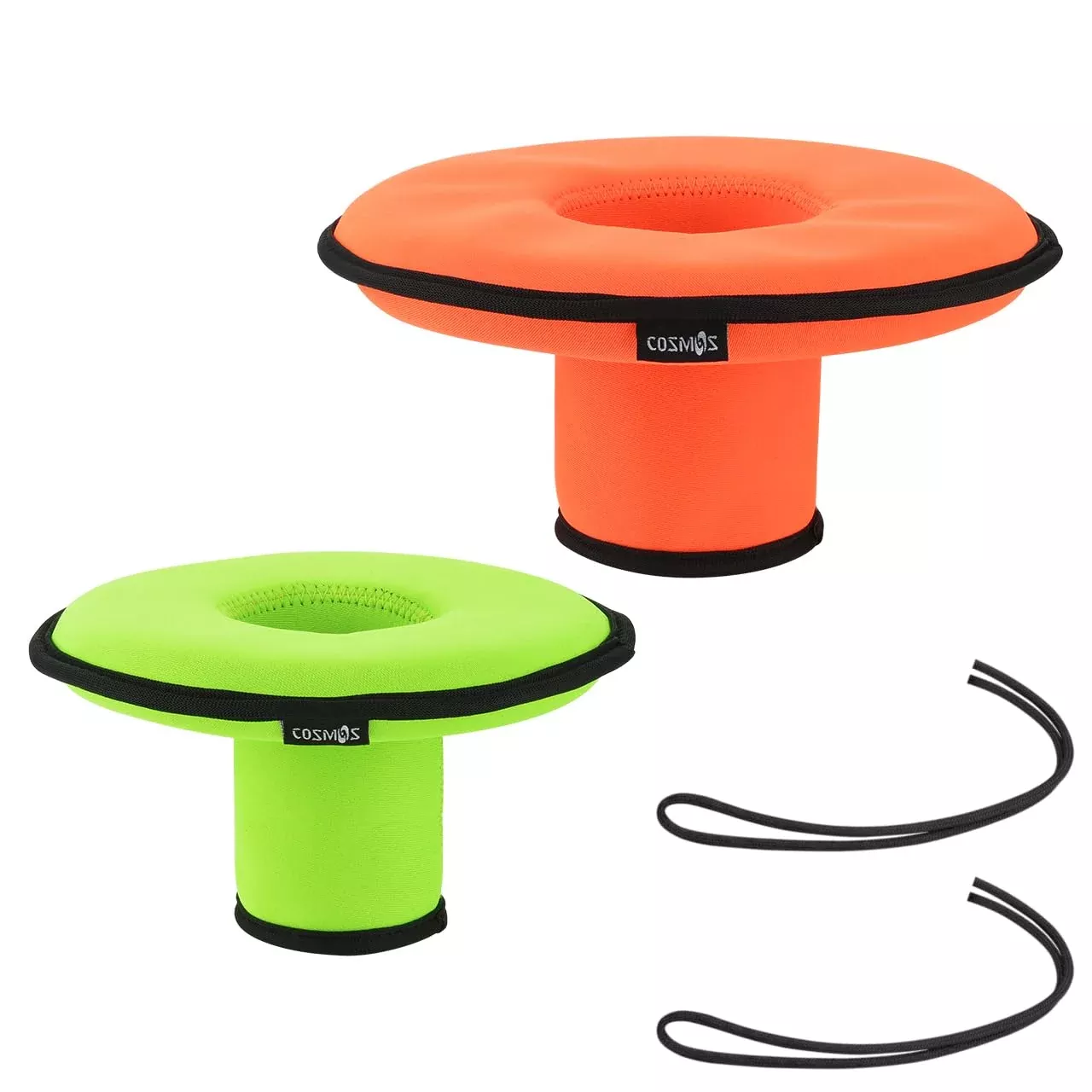 CM Neoprene Floating Drink Holder for Standard & Slim Cans, Orange, 2 P