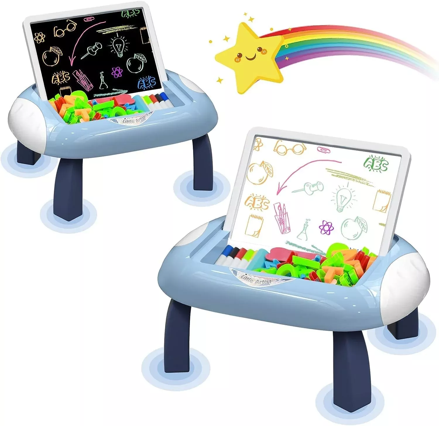 Cokzer Drawing Board for Toddlers 1-2, Pale Blue, Small Size