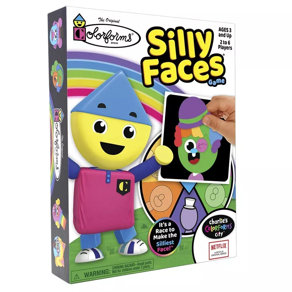 Colorforms Silly Faces Game - Family Fun Activity for Ages 3+, Multi-C