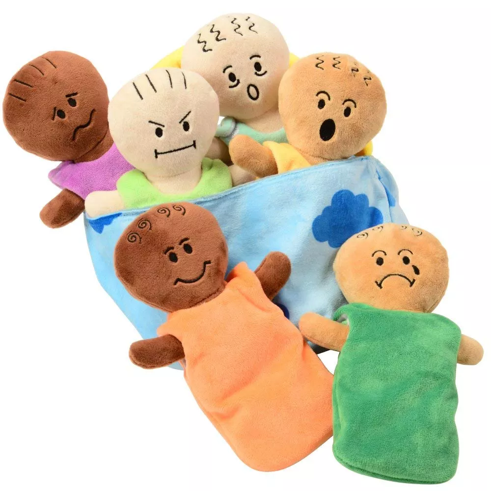 Constructive Playthings 6-Piece Multicultural Plush Baby Dolls Set, So