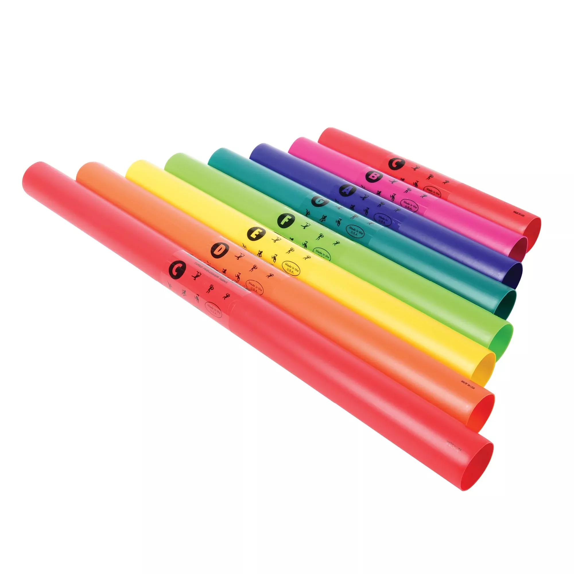 Constructive Playthings Boomwhacker Tube Set, 8 Notes, Red, Medium