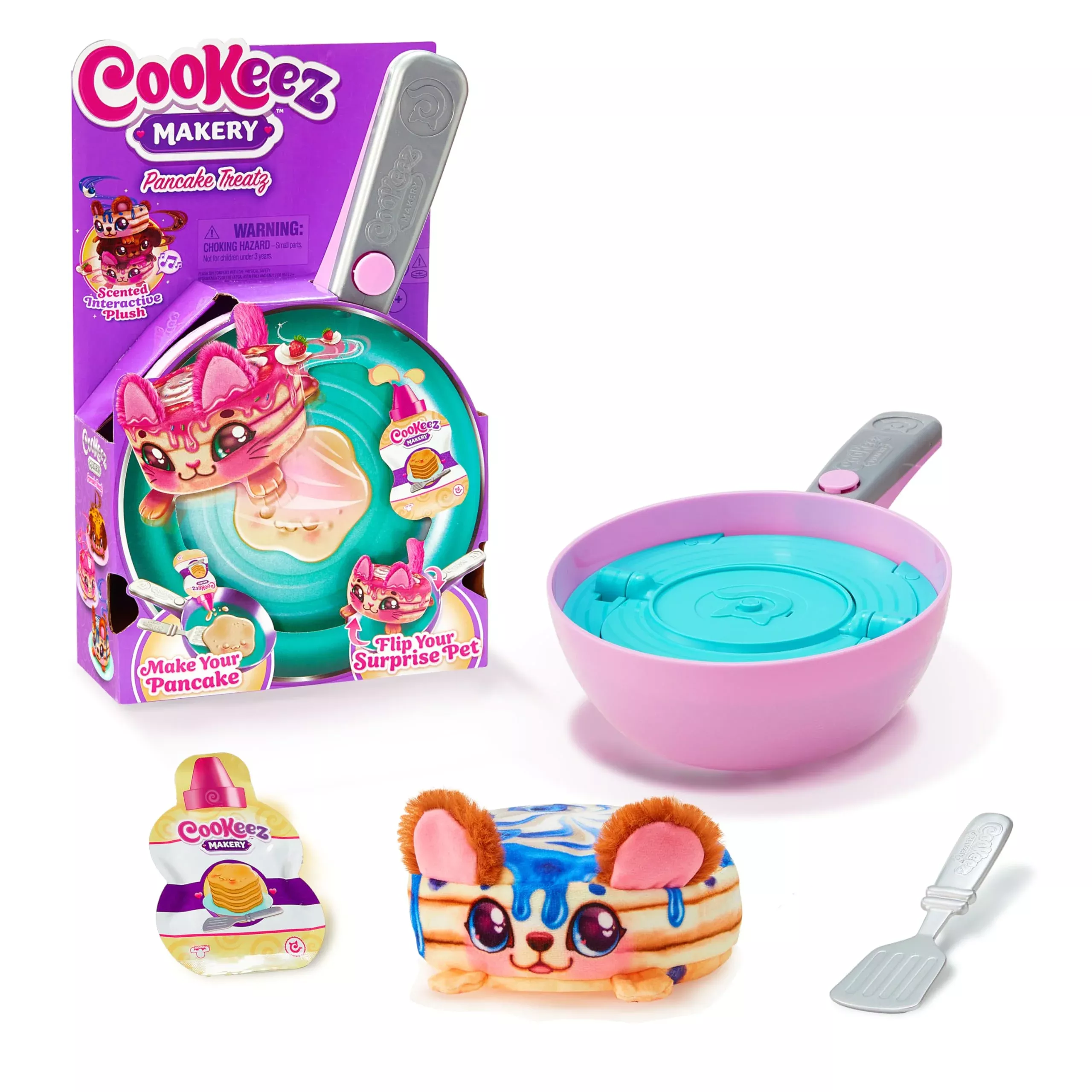Cookeez Makery Pancake Treatz Plush Interactive Toy Multicolor Small