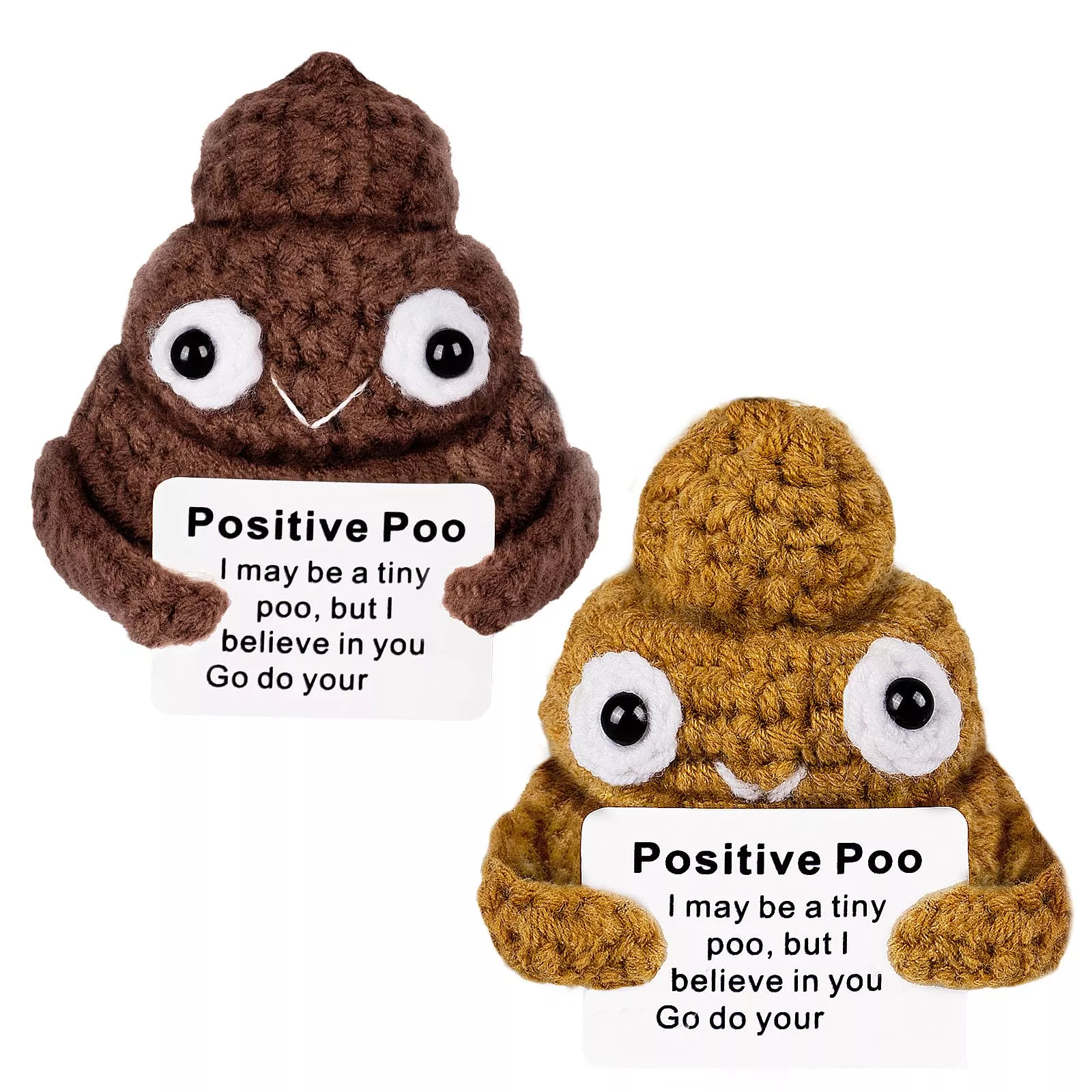 COZYMATE Positive Poo Affirmations Cards - Emotional Crochet Support G