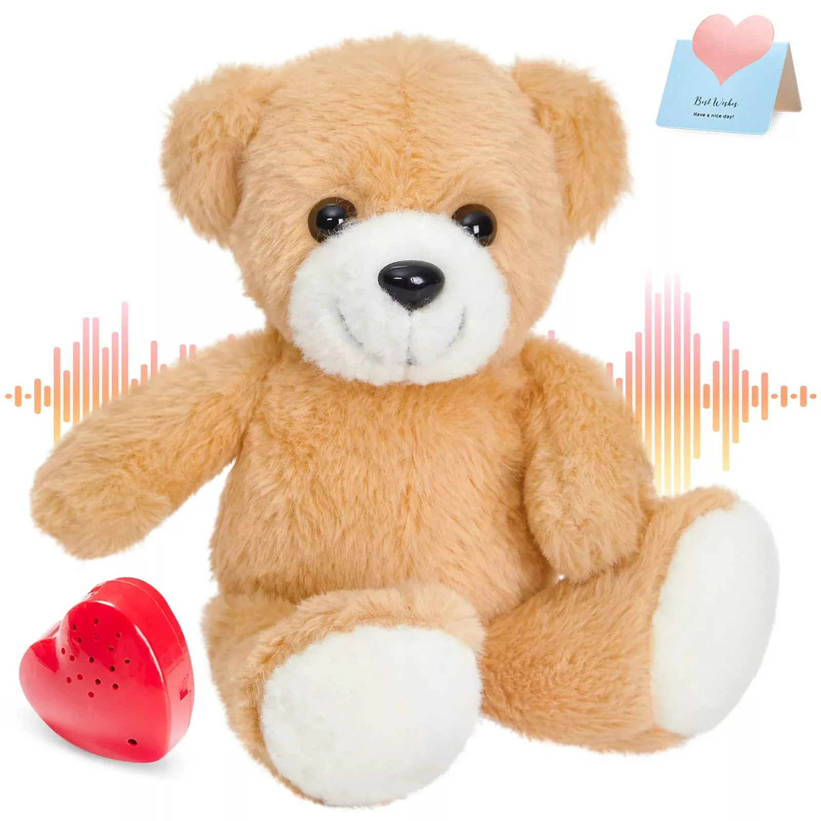 CozyWorld Voice Recorder Plush Teddy Bear 12 inches Bear Color