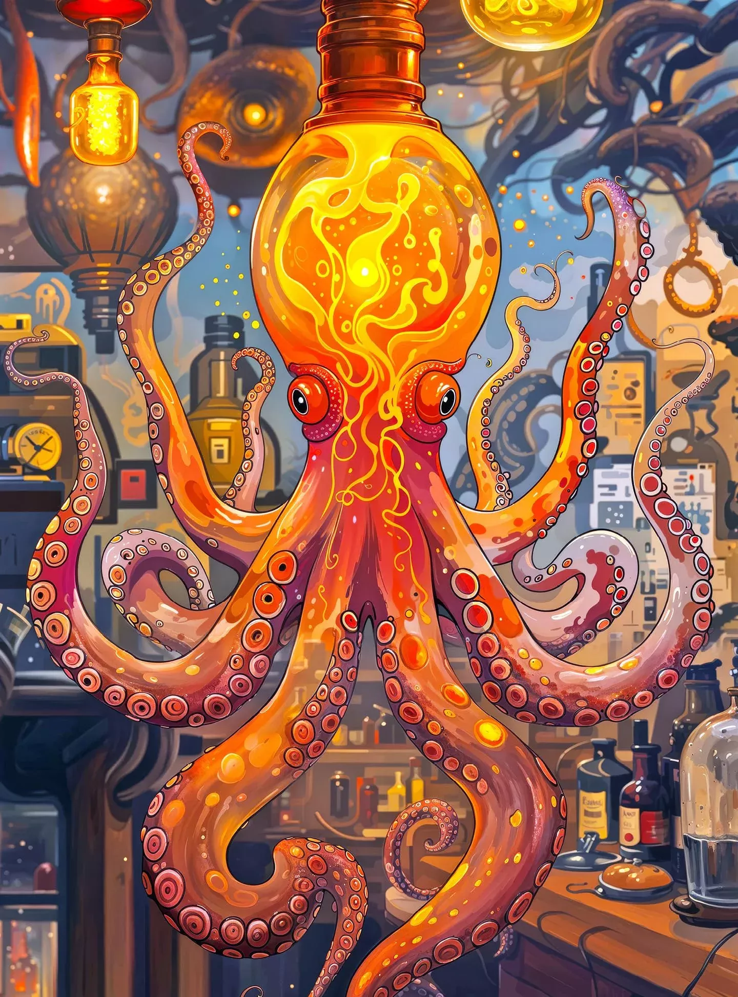 Cross & Glory 1000-Piece Jigsaw Puzzle Octopus Alchemy 20" x