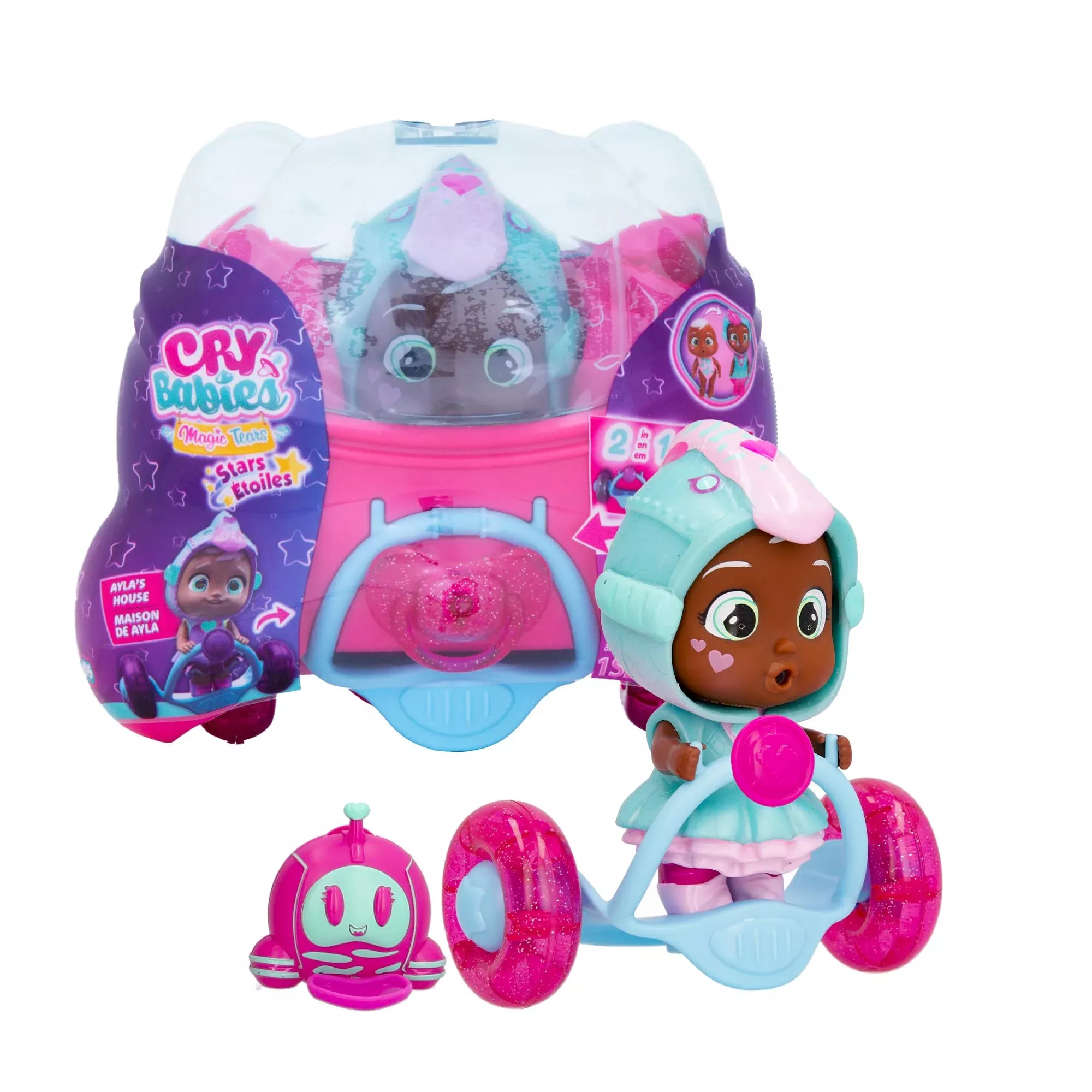 Cry Babies Magic Tears Ayla's House Doll with 11+ Accessories, Multico