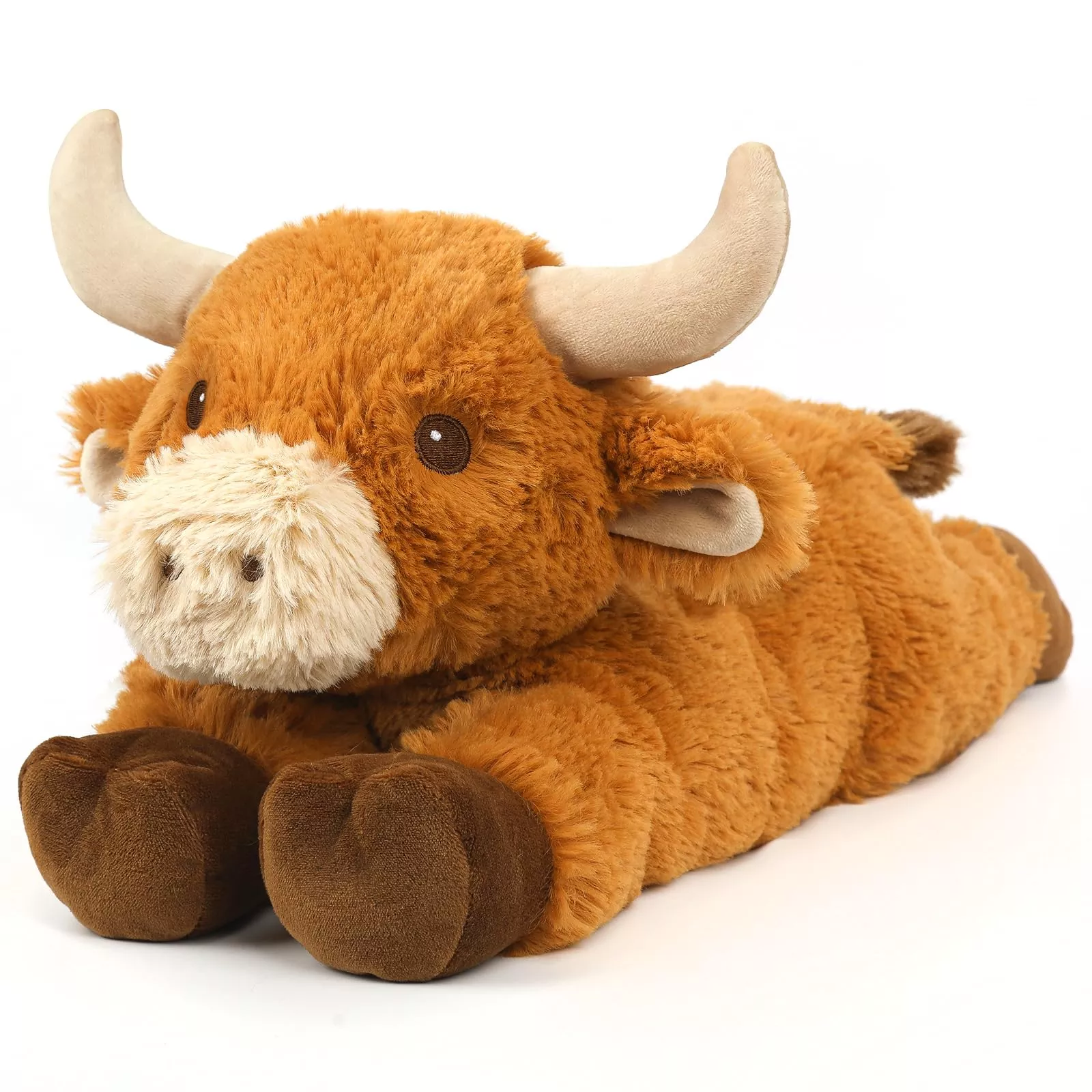 Cuckool Warmable Bull Cow Stuffed Animal - Microwavable Heating Pad, L
