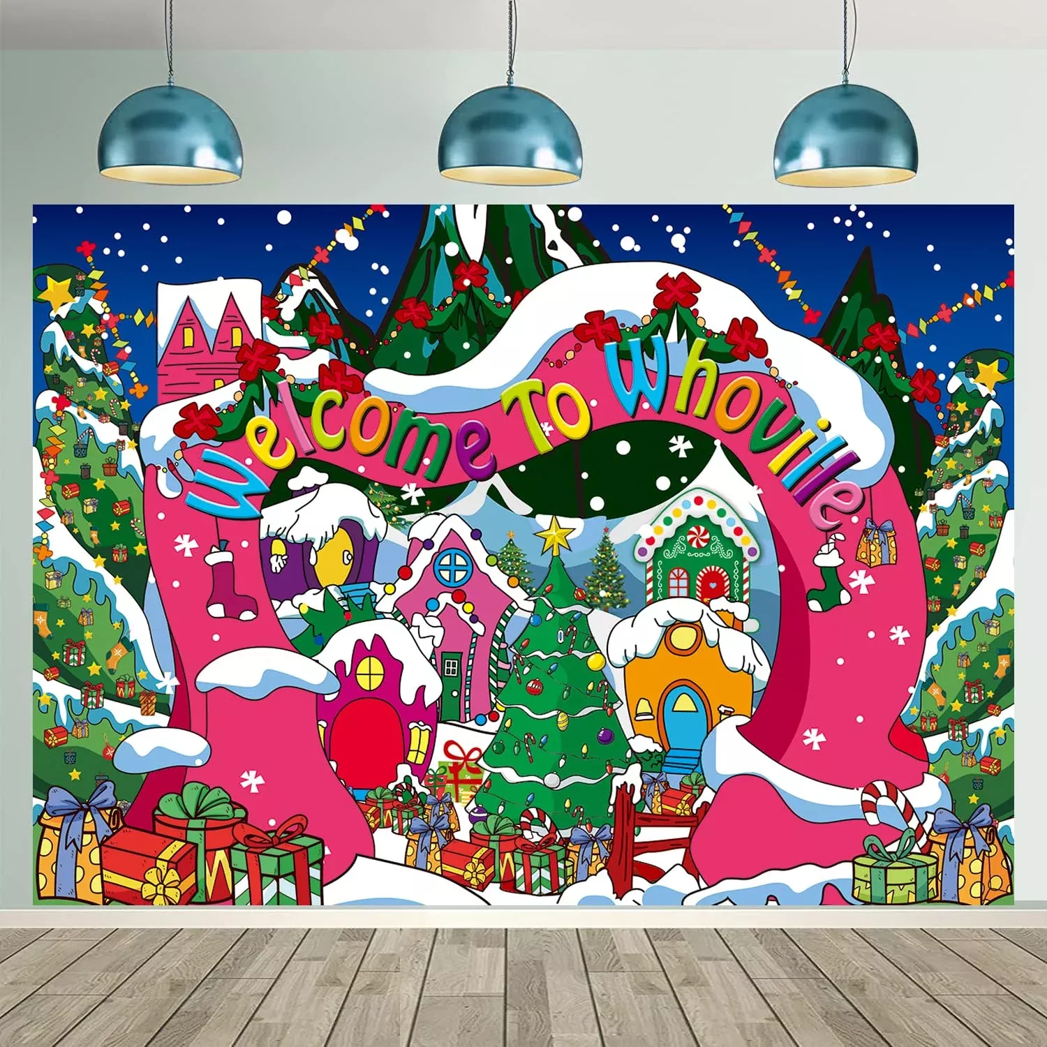 CUMIA Vinyl Backdrop 8x6FT Blue for Photography and Events