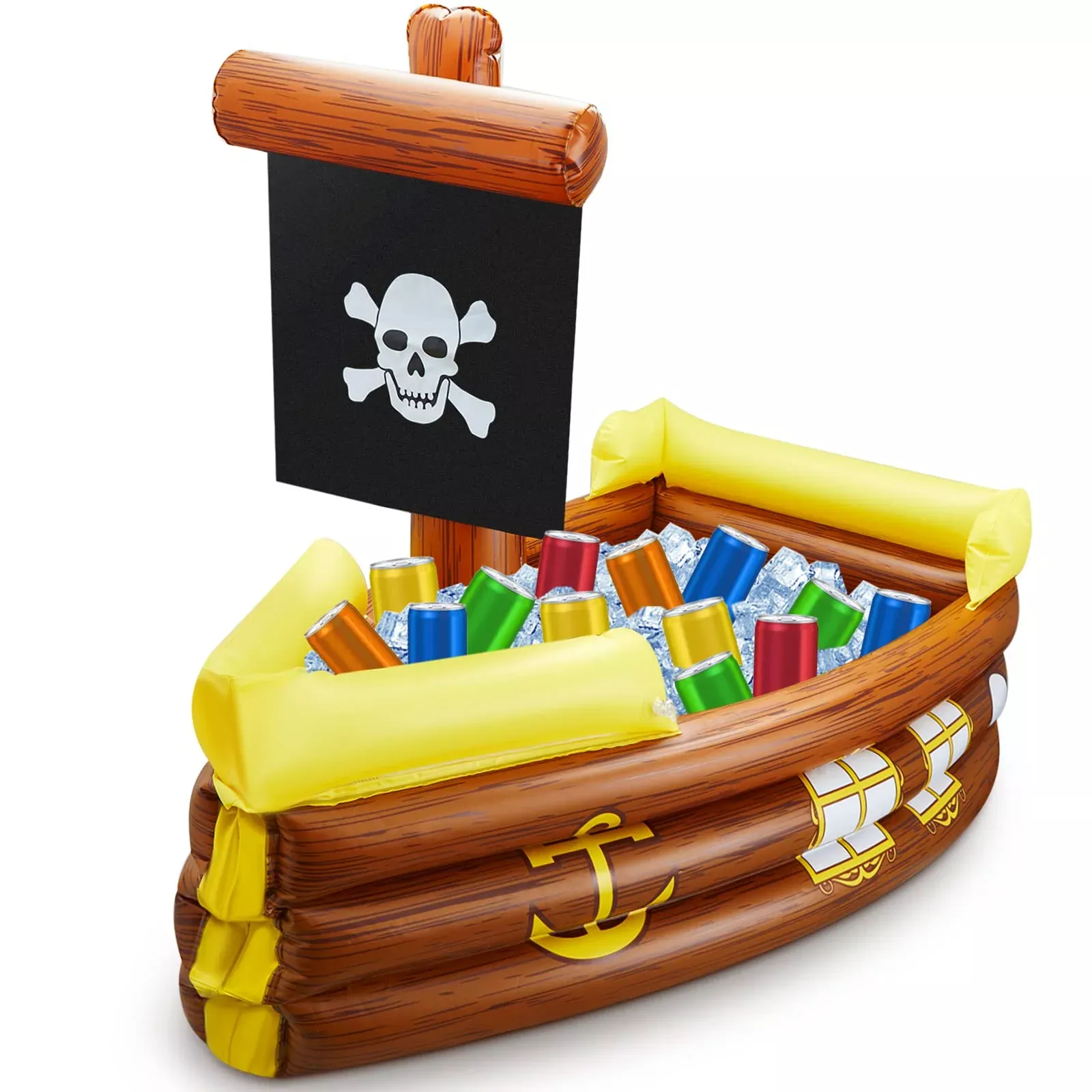 Cunhill Inflatable Pirate Ship Ice Tray 99x84cm Pirate Themed