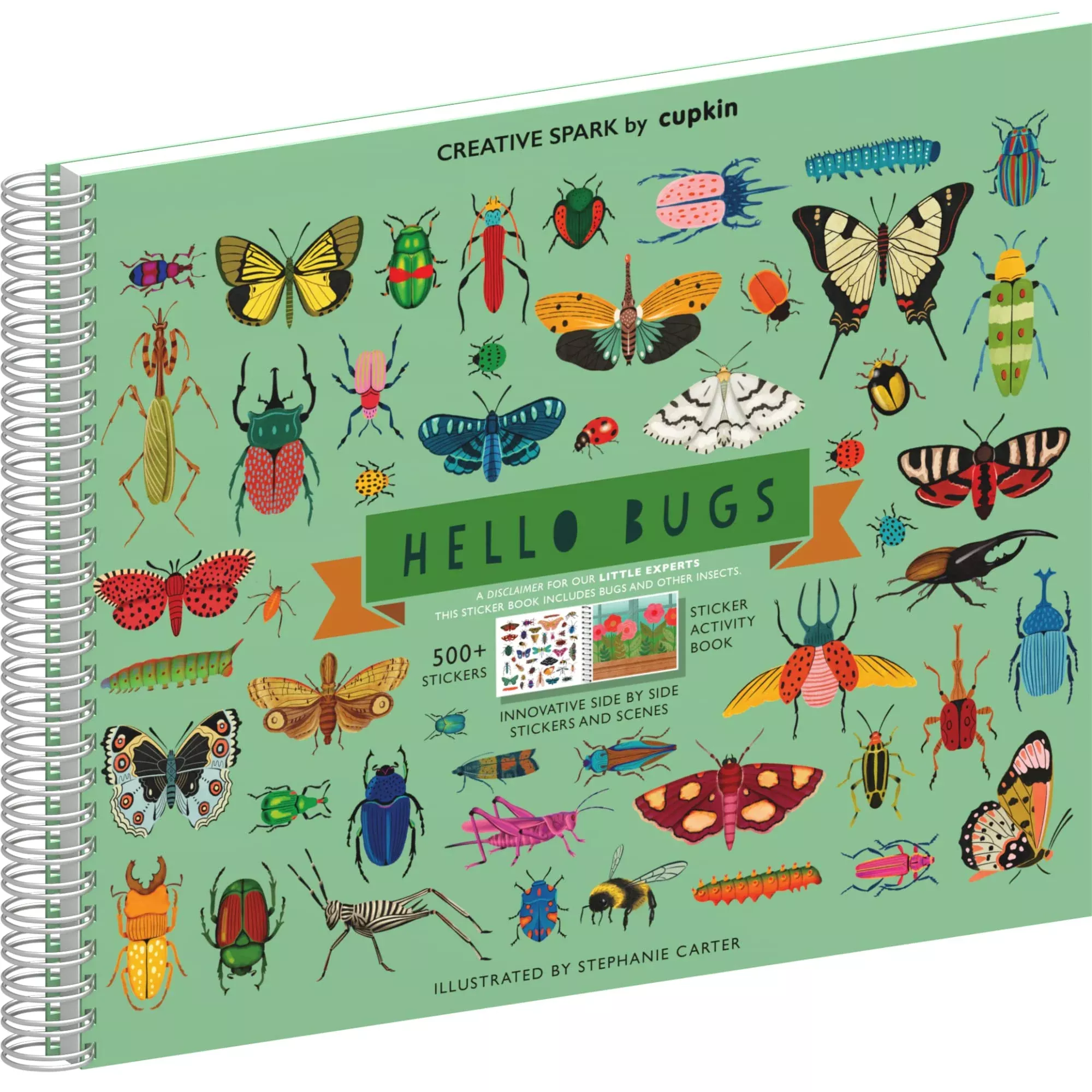 CUPKIN Hello Bugs Sticker Book with 500+ Stickers for Kids