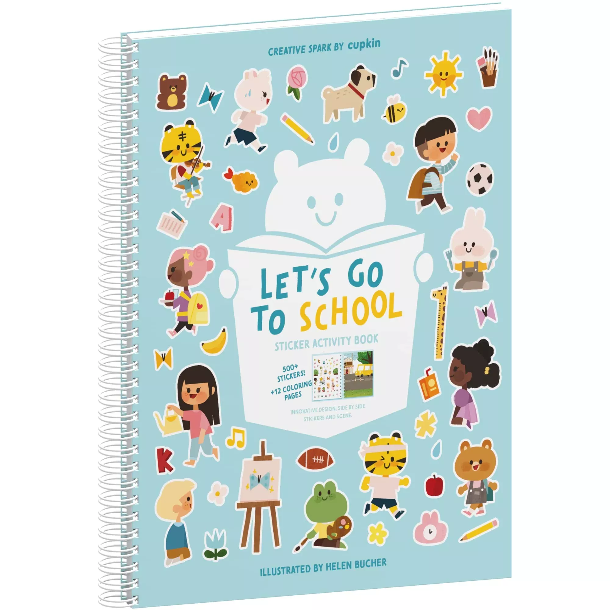 CUPKIN Let's Go To School Stickerbook - Multicolored