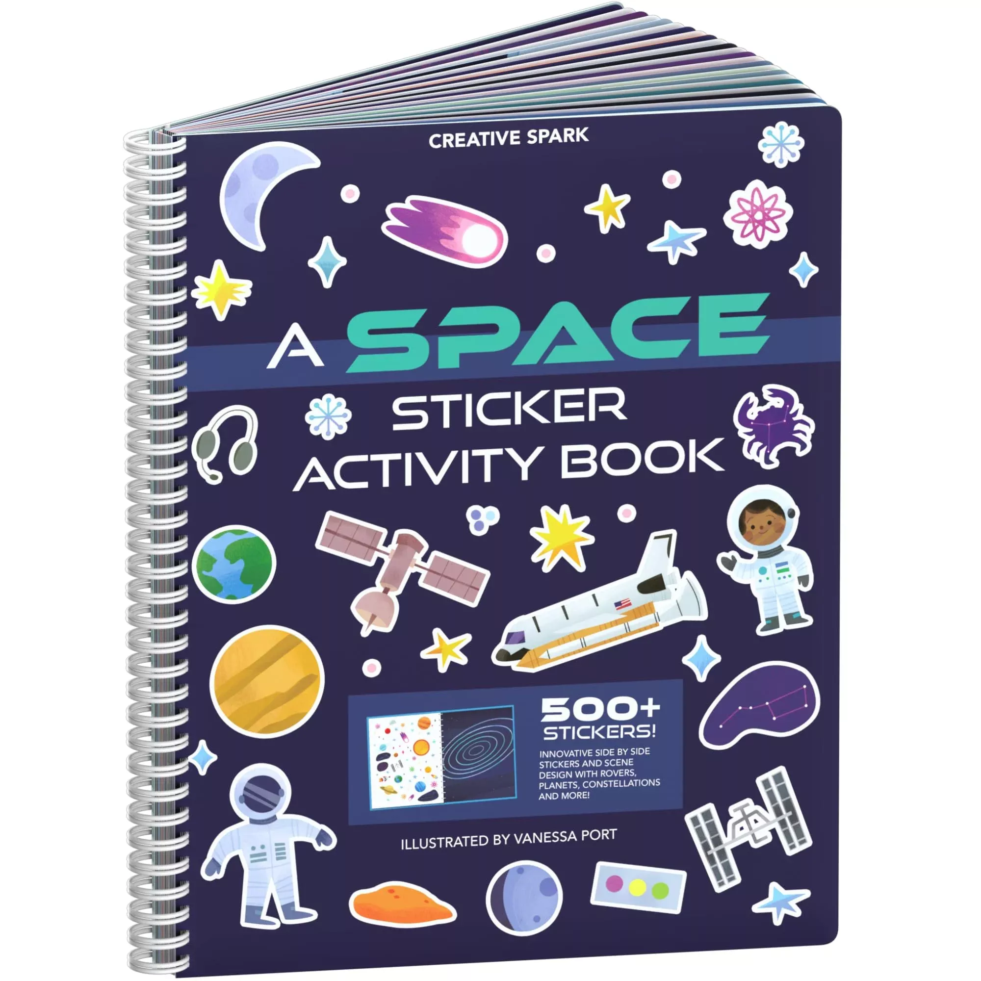 CUPKIN Outer Space Sticker Book for Kids, 500+ Stickers, Space Theme