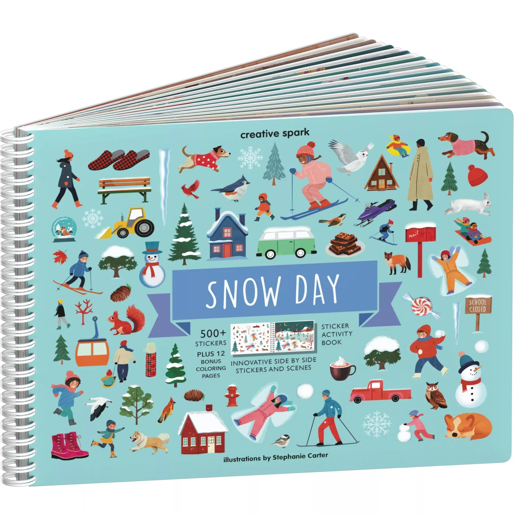 CUPKIN Snow Day Sticker Book for Kids, Small, 500+ Stickers